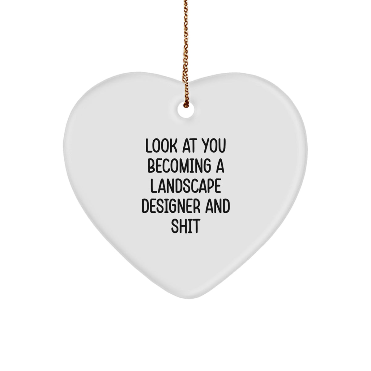 Funny Landscape Designer Heart Ornament Gifts from Family for Christmas Unique - Image 1