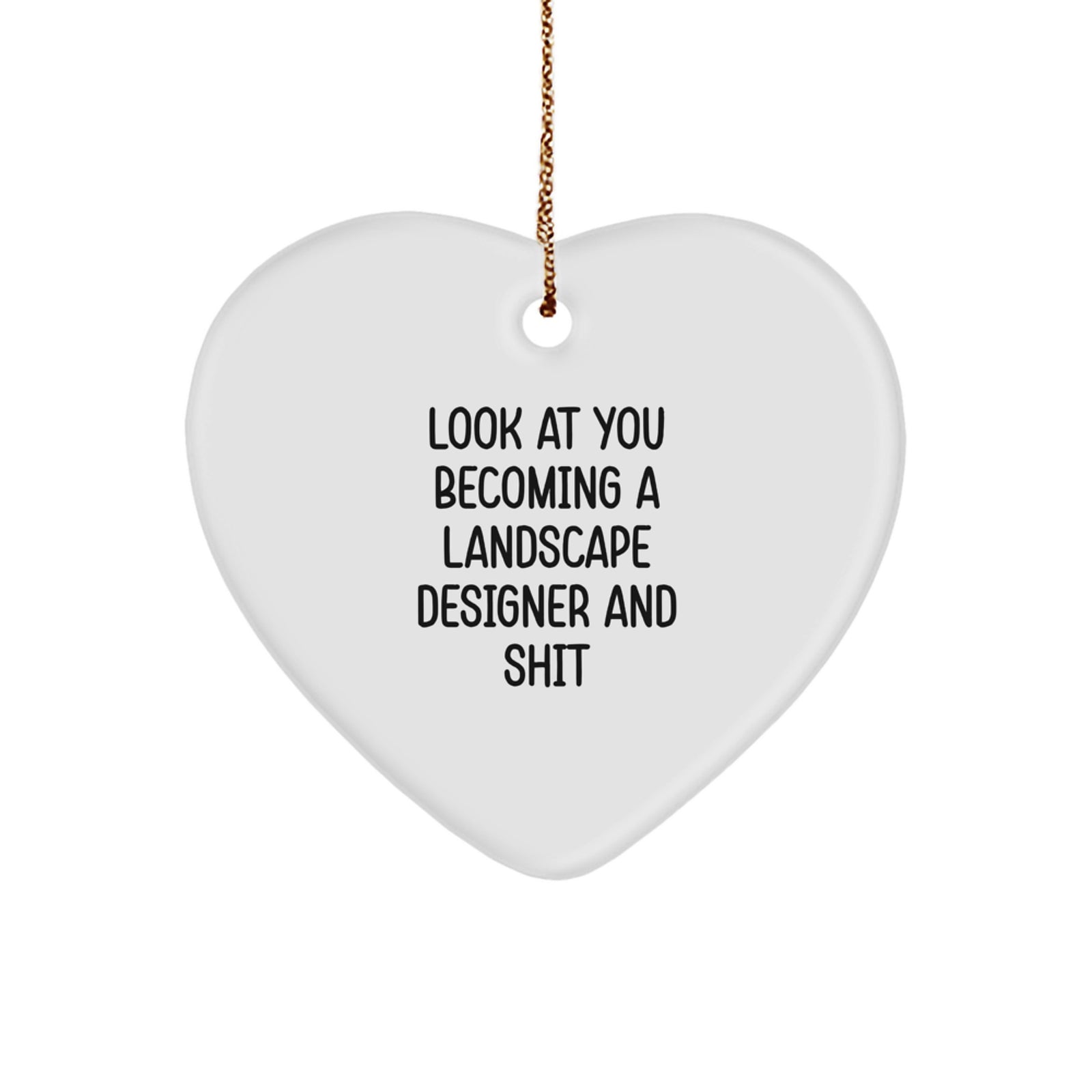 Funny Landscape Designer Heart Ornament Gifts from Family for Christmas Unique - Image 1