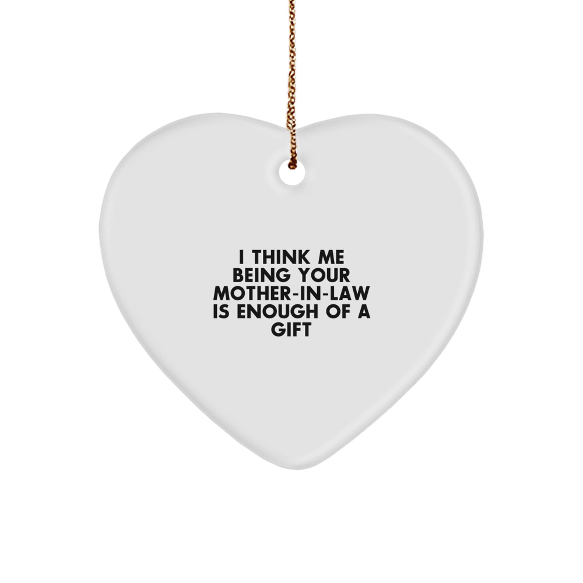 Funny Mom-in-law Gifts from Family for Christmas Unique Heart Ornament - Image 1