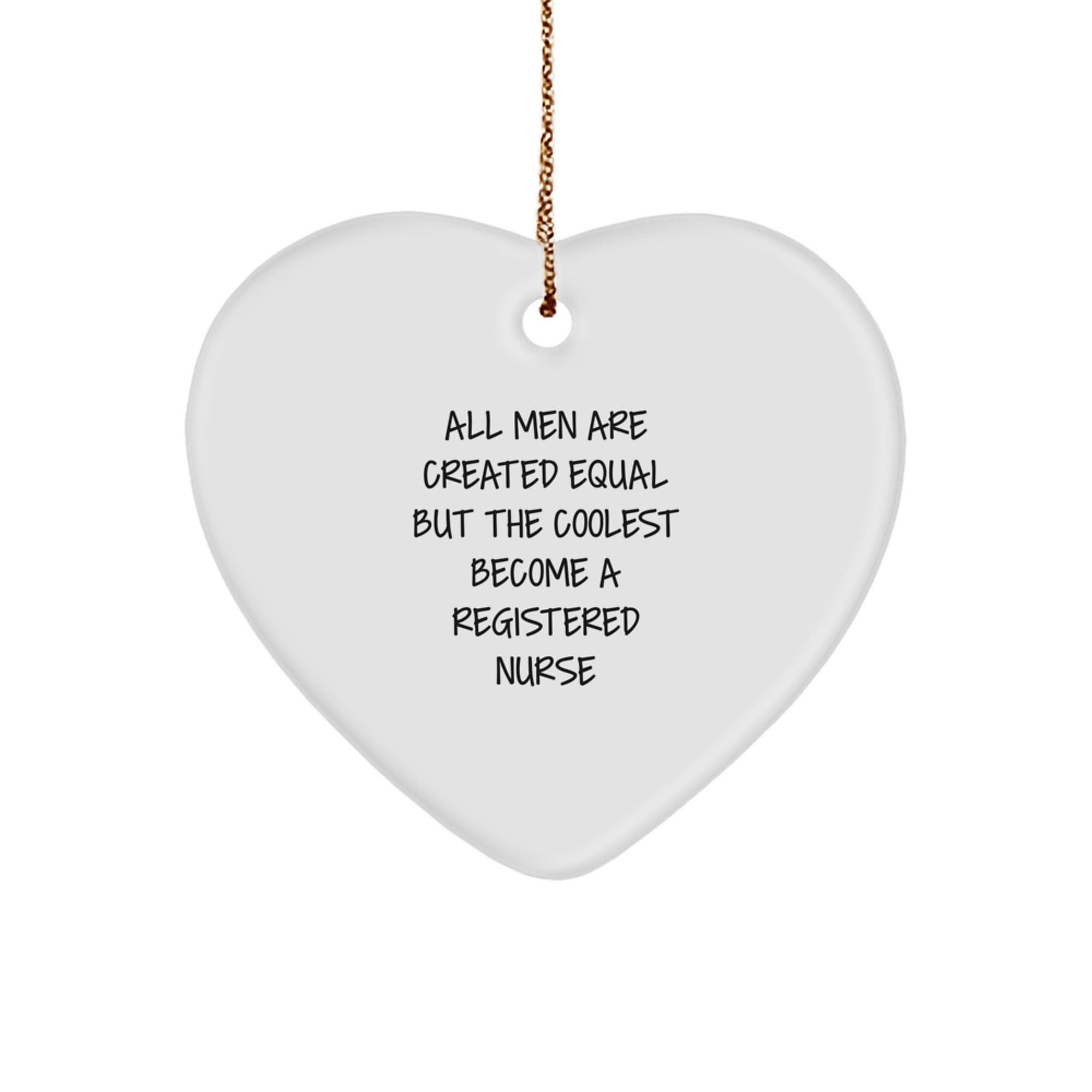 Funny Registered Nurse Gifts from Men, Heart Ornament, Christmas Unique Gifts for Nurses, Inspirational Quote for RNs - Image 1