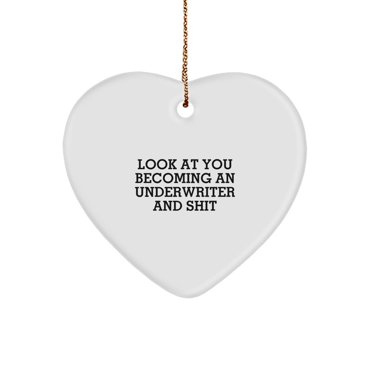 Christmas Gift for Her Underwriter Christmas Ornament - Look At You - Image 1