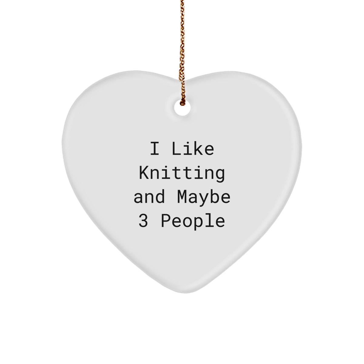 Funny Knitting Heart Ornament Gifts from Friends for Christmas - Knitting Lover - Image 1