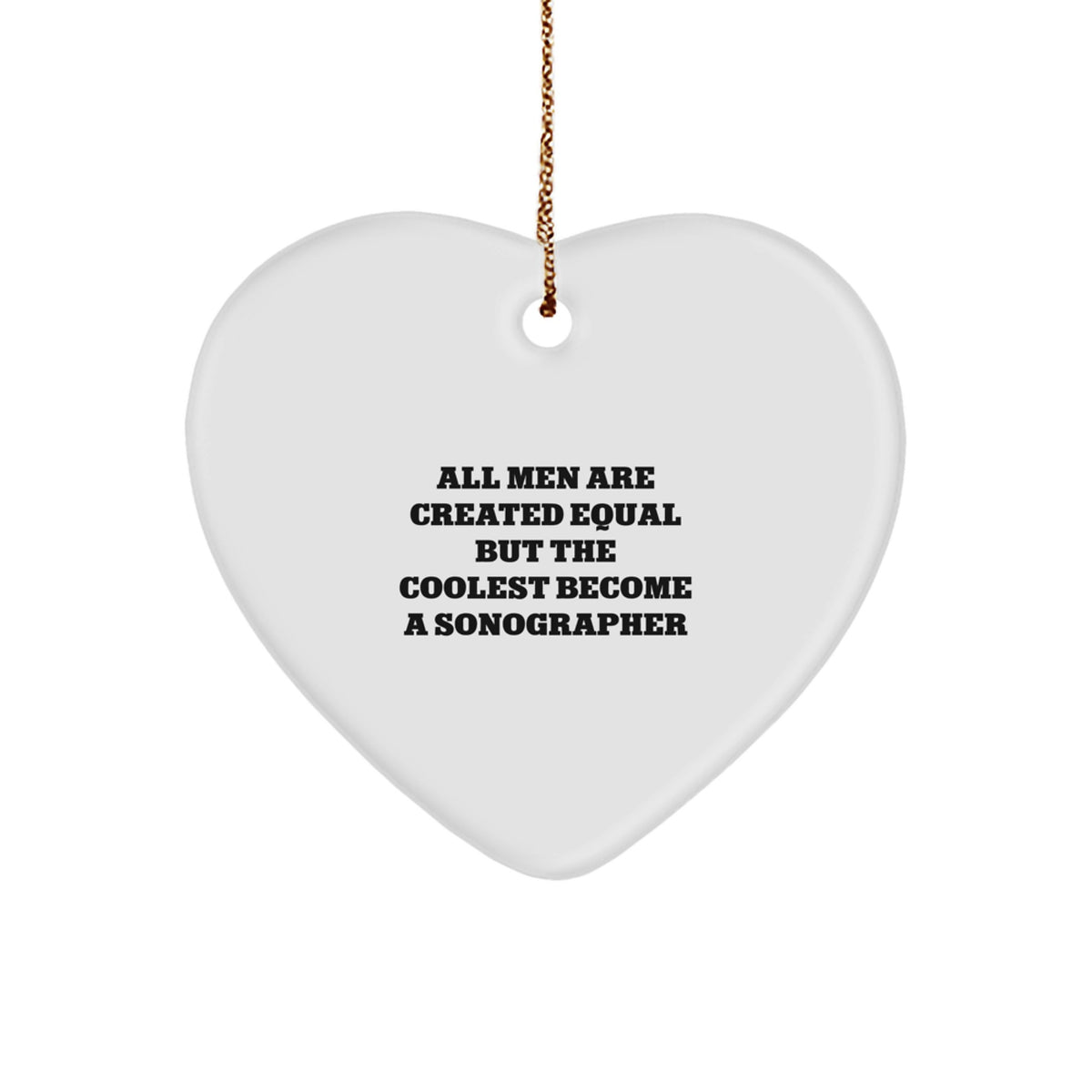 Unique Sonographer Gifts for Men Heart Ornament Funny Quote Christmas Unique Gifts from Family - Image 1