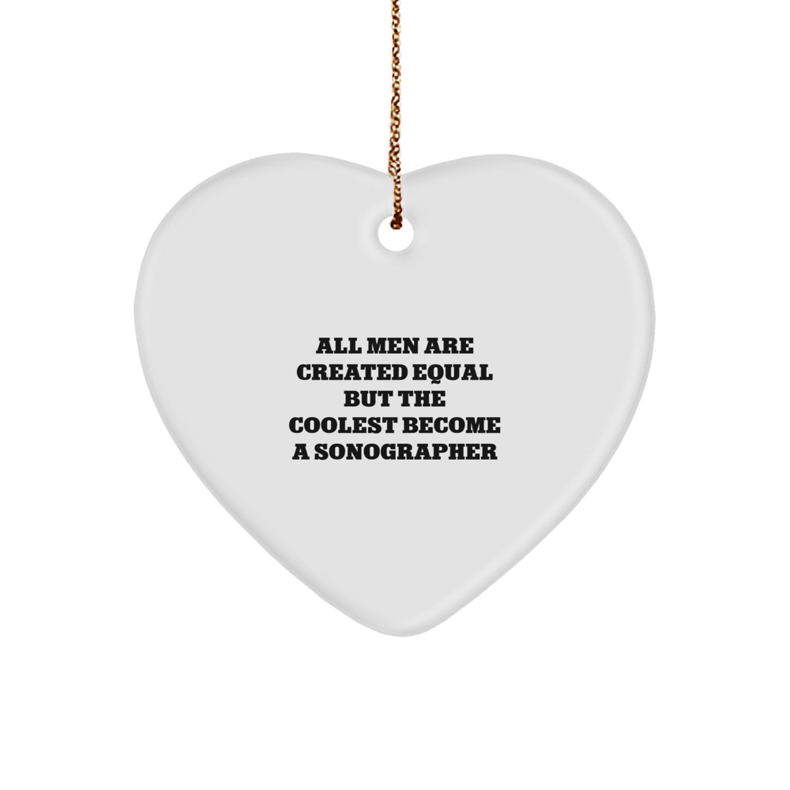 Unique Sonographer Gifts for Men Heart Ornament Funny Quote Christmas Unique Gifts from Family - Image 1