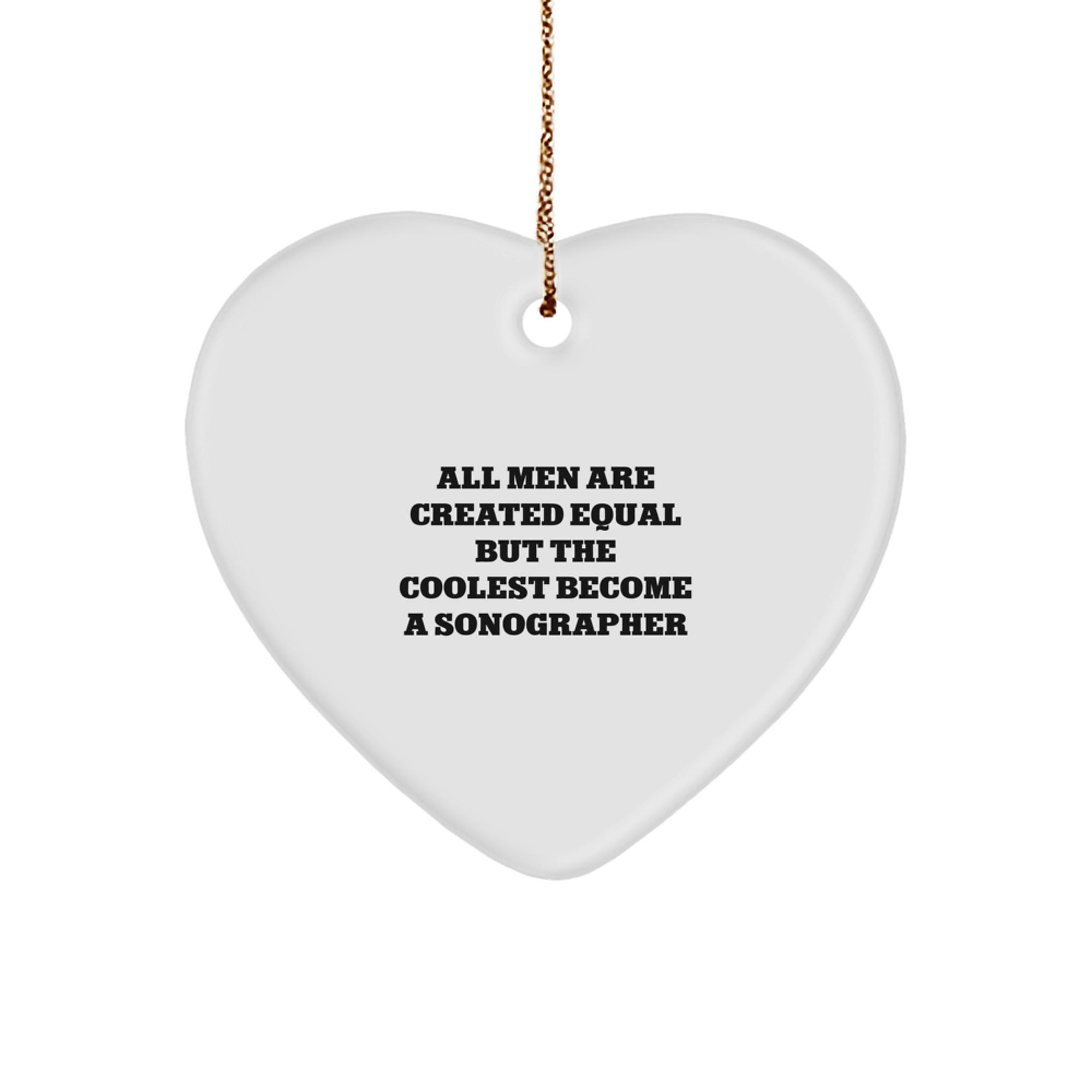 Unique Sonographer Gifts for Men Heart Ornament Funny Quote Christmas Unique Gifts from Family - Image 1