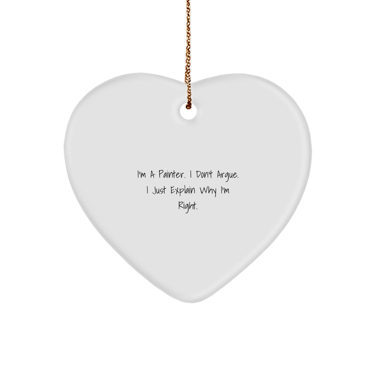 Funny Painter Heart Ornament Gifts from Friends and Family for Christmas Unique Presents - Image 1