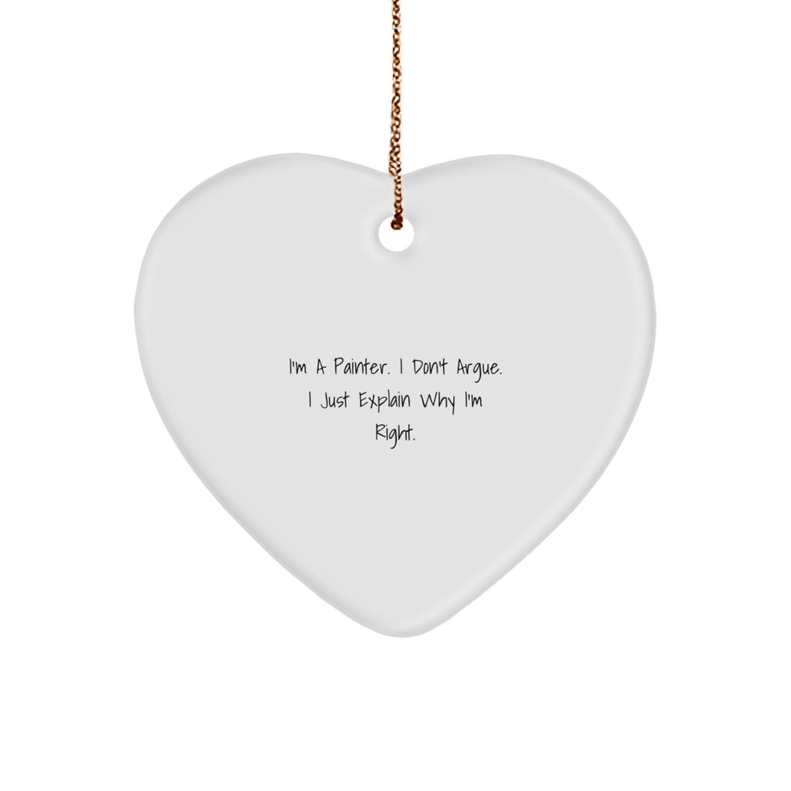 Funny Painter Heart Ornament Gifts from Friends and Family for Christmas Unique Presents - Image 1