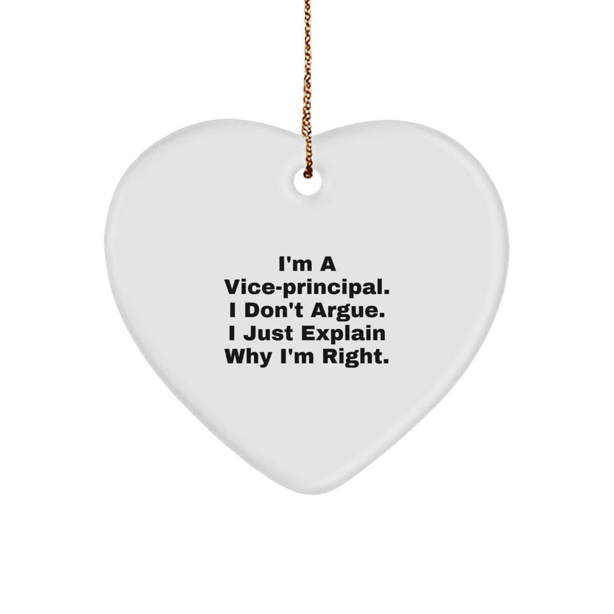 Funny Vice Principal Heart Ornament Gifts from Friends for Christmas Unique Gifts - Image 1