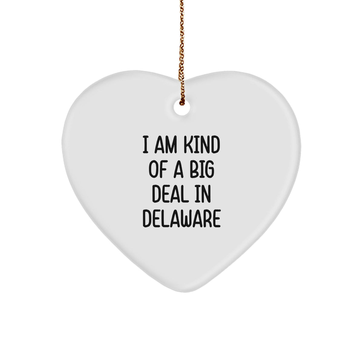 Delaware Heart Ornament Gifts for Men from Kind of a Prime Selection Lover - Image 1
