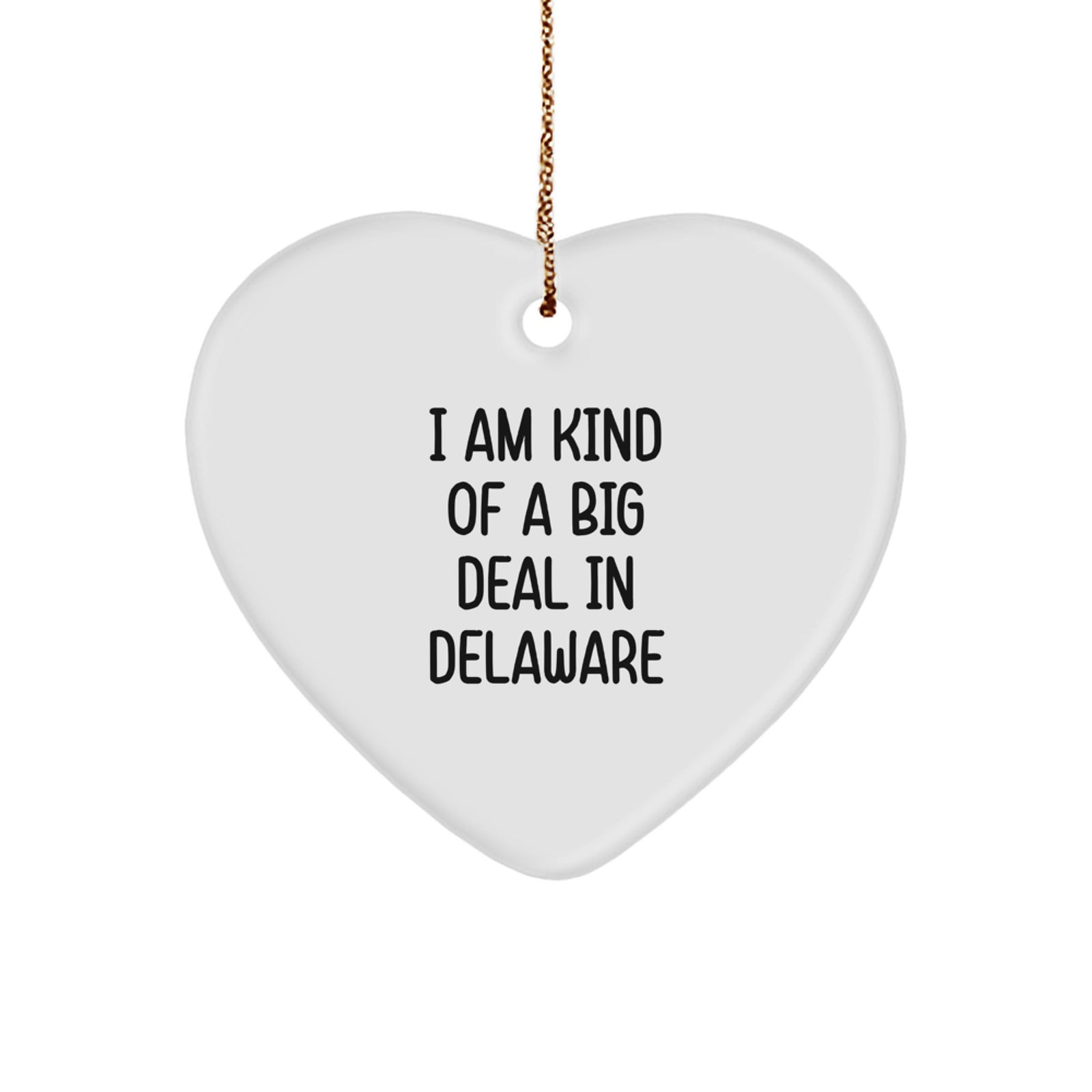 Delaware Heart Ornament Gifts for Men from Kind of a Prime Selection Lover - Image 1