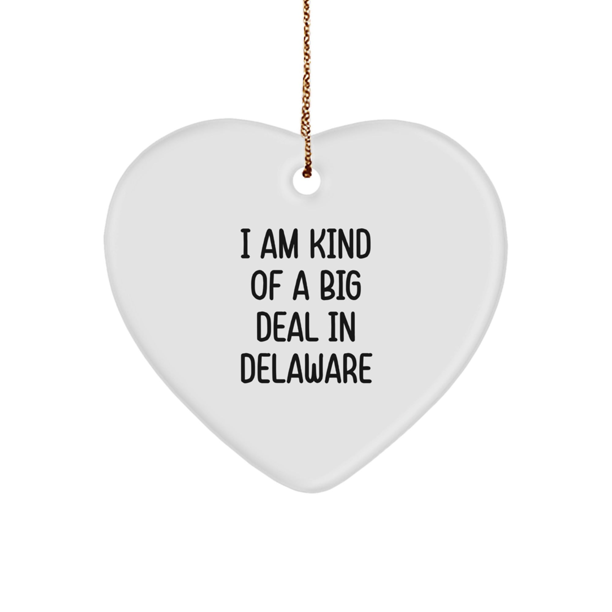Delaware Heart Ornament Gifts for Men from Kind of a Prime Selection Lover - Image 1