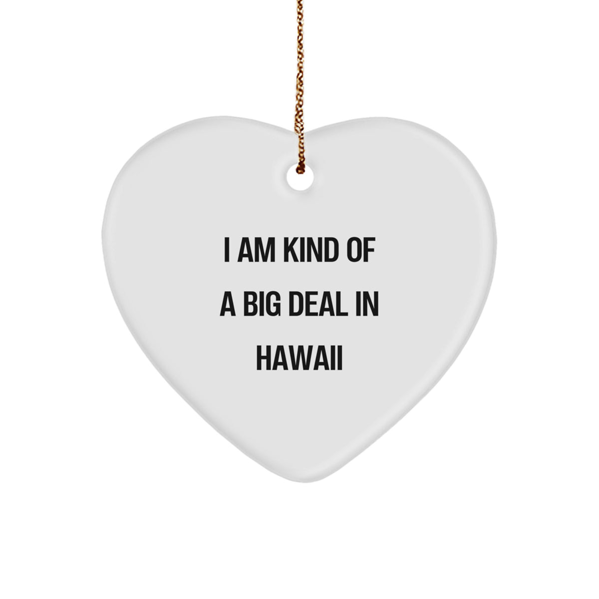 Funny Hawaii Gifts for Men - I Am Kind Of A Prime Selection In Hawaii Heart Ornament Gifts from Friends to Family - Image 1