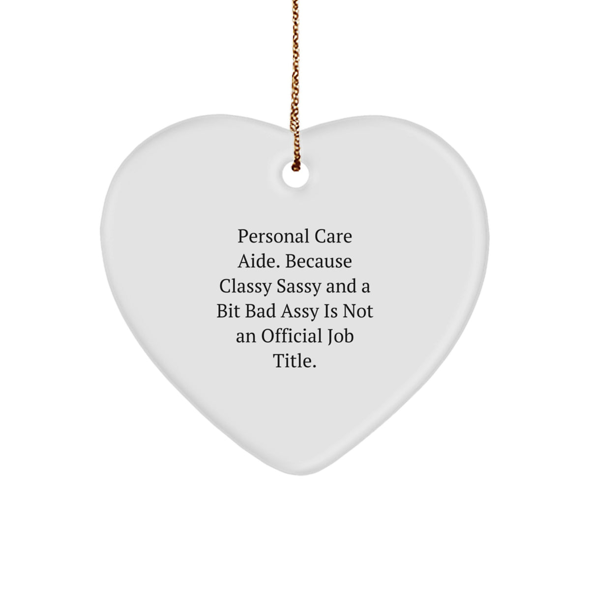 Funny Personal Care Aide Heart Ornament Gifts from Friends, Perfect for the Unofficial Job Title Holder, Personal Care Aide Christmas Unique Gifts - Image 1
