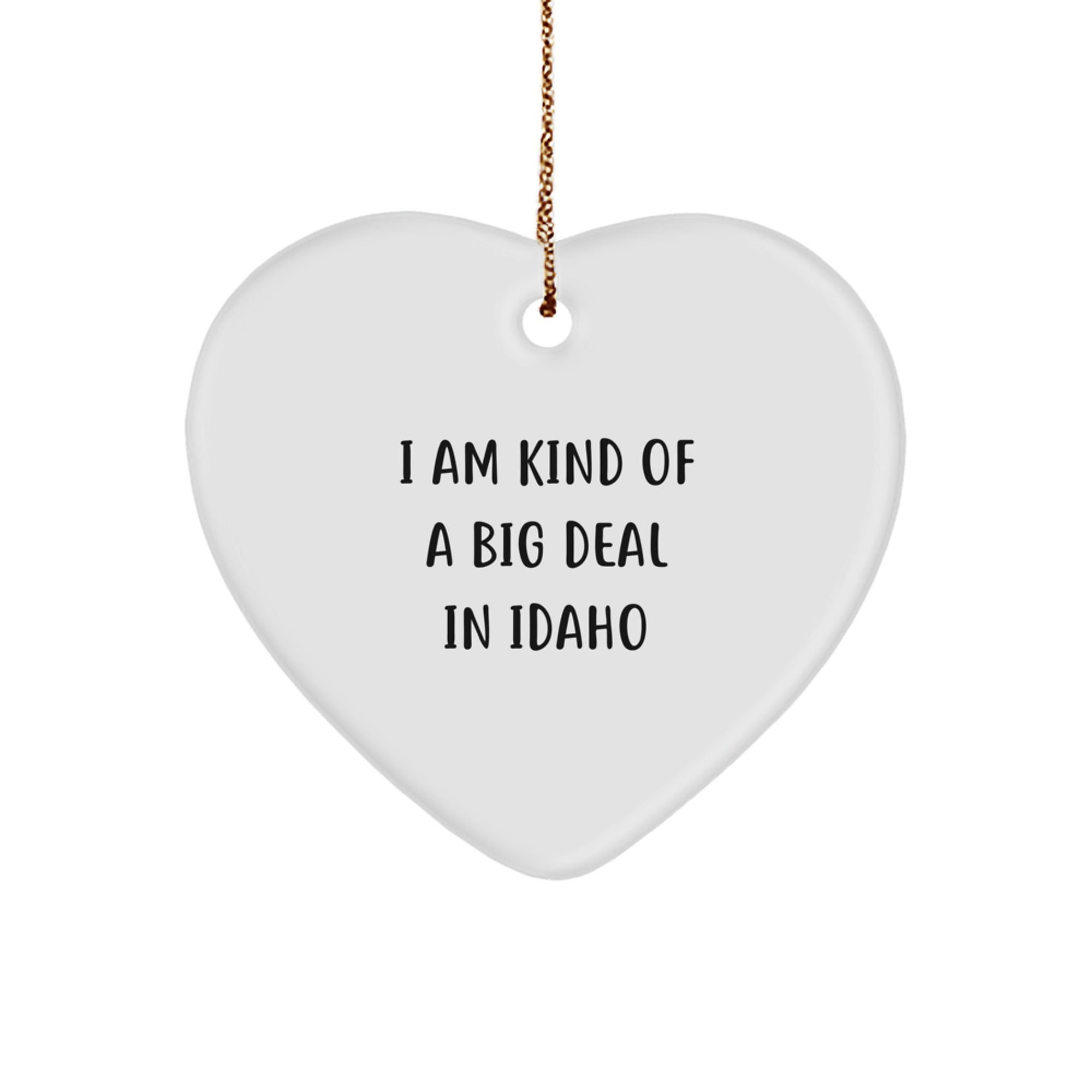 Idaho Christmas Unique Gifts for Women, Funny Heart Ornament from Friends, I 'm Kind of a Prime Selection in Idaho - Image 1