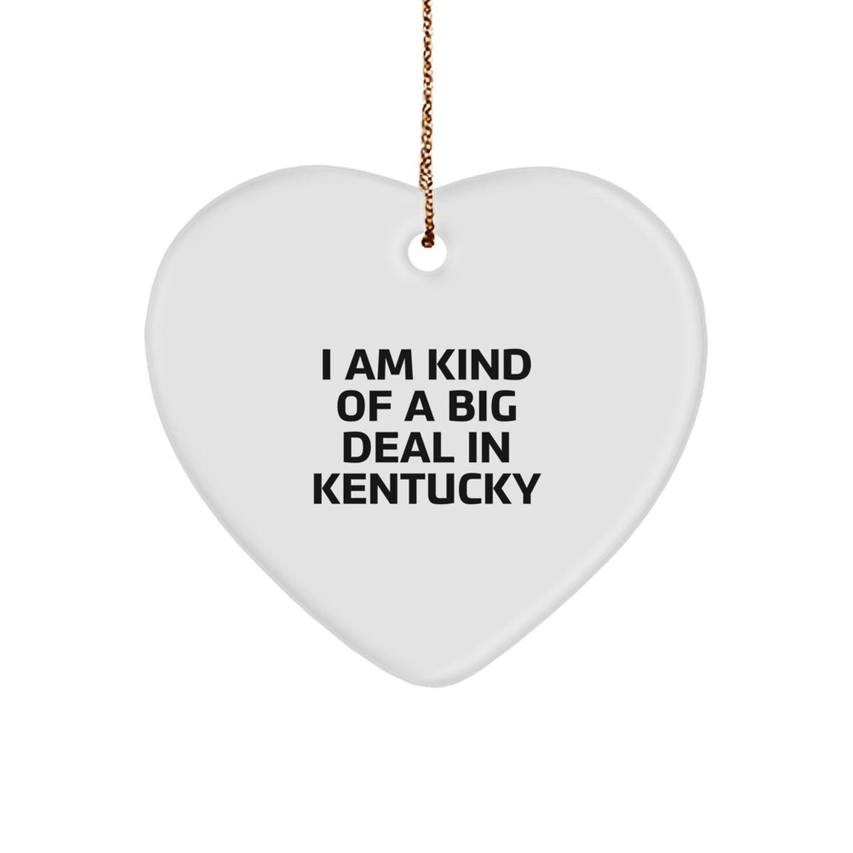 Funny Kentucky Heart Ornament Gifts from Friends to Family with I Am Kind Of A Prime Selection In Kentucky Quote Perfect for Christmas Unique Gifts - Image 1