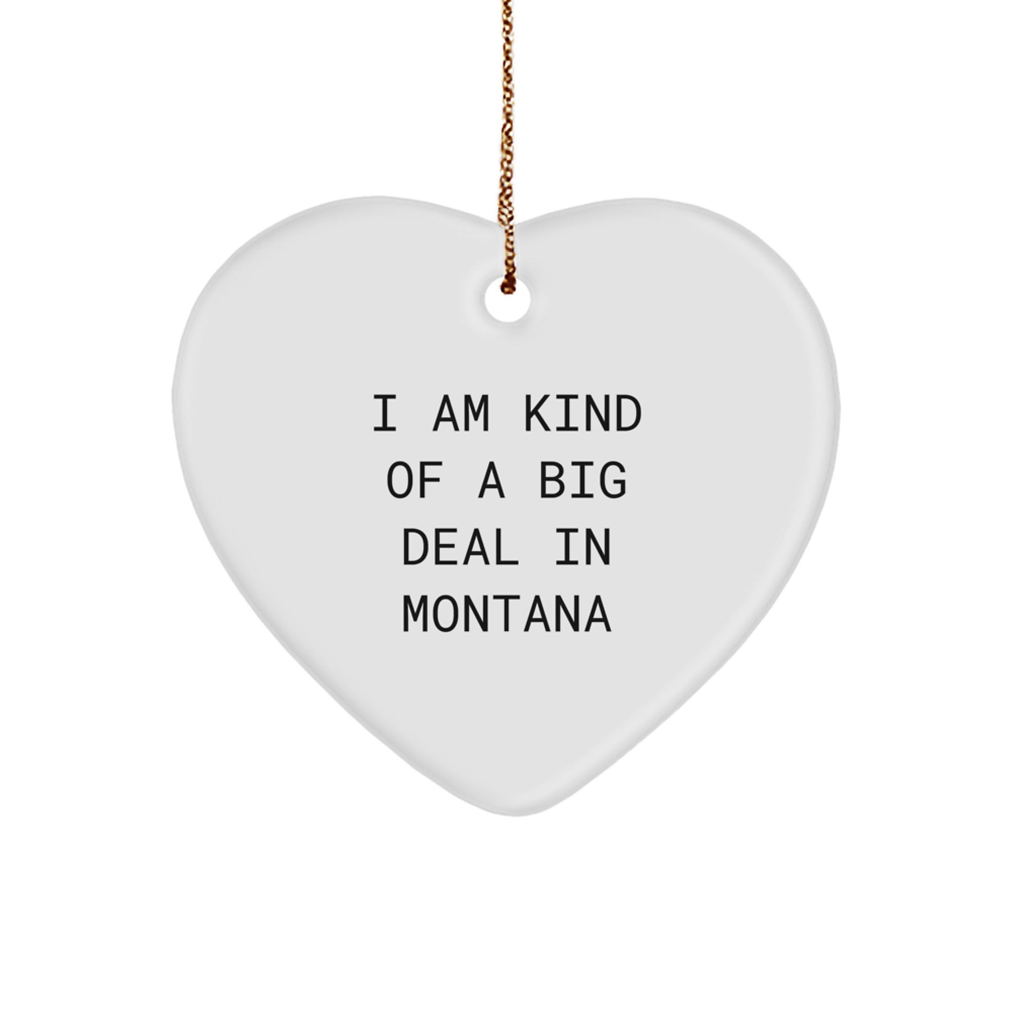 I Am Kind Of A Prime Selection In Montana Gifts for Montana Men or Women Heart Ornament Montana Christmas Unique Gifts - Image 1