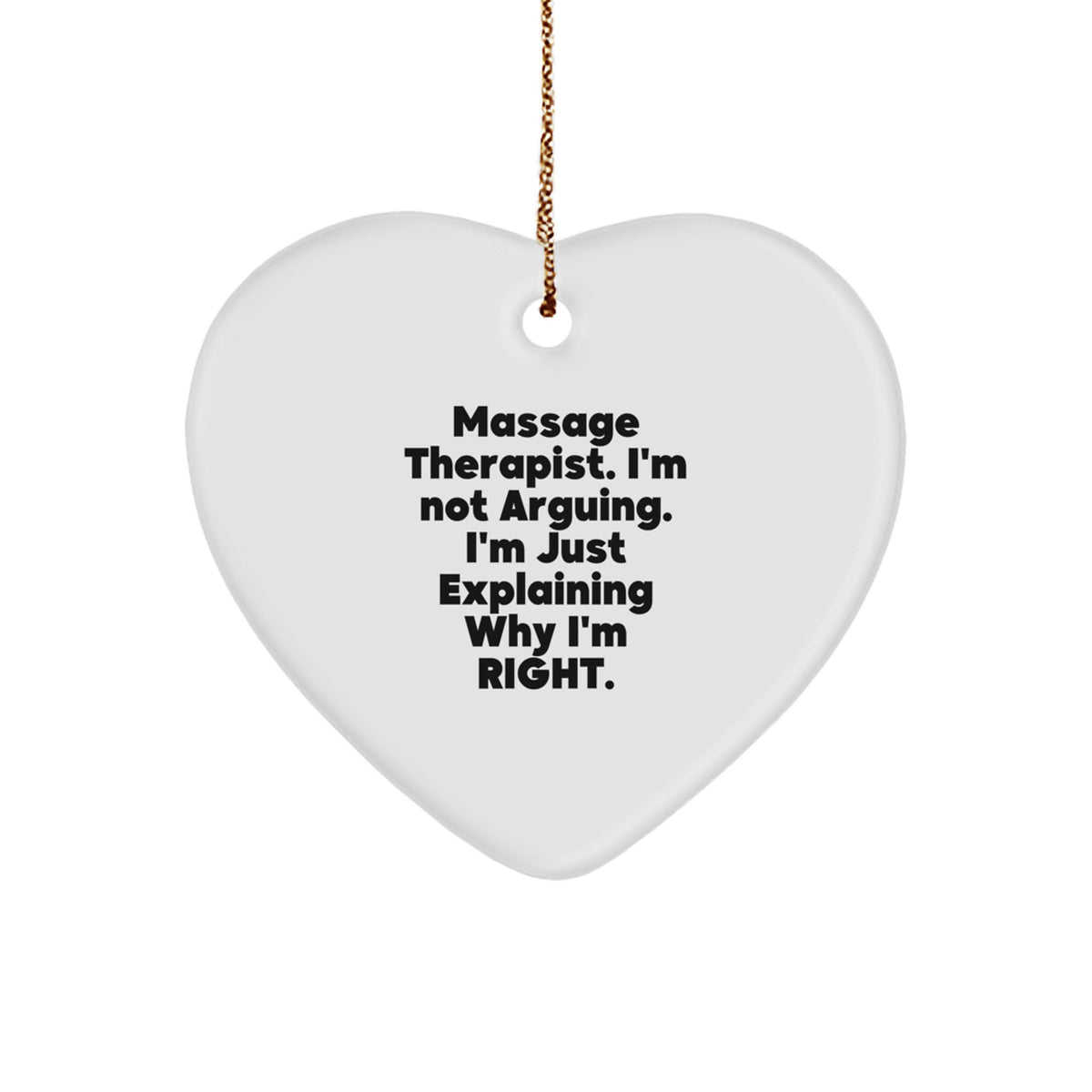 Massage Therapist Heart Ornament Christmas Unique Gift Idea for Coworkers - Image 1