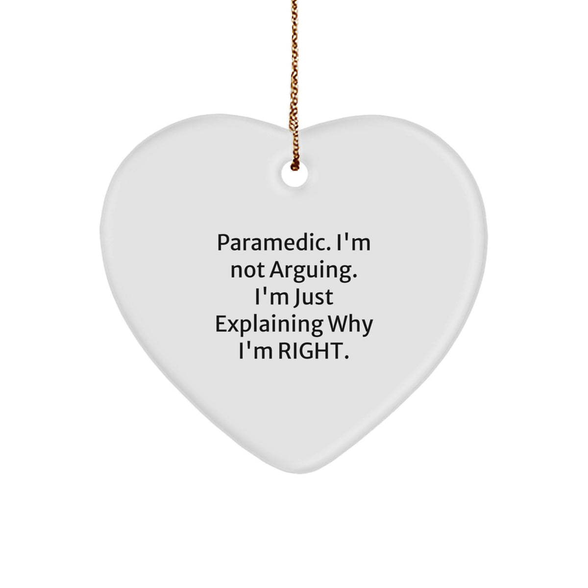 Funny Rescue Worker Gifts from Friends, Heart Ornament for Rescue Worker, Christmas Unique Gifts for Women - Image 1