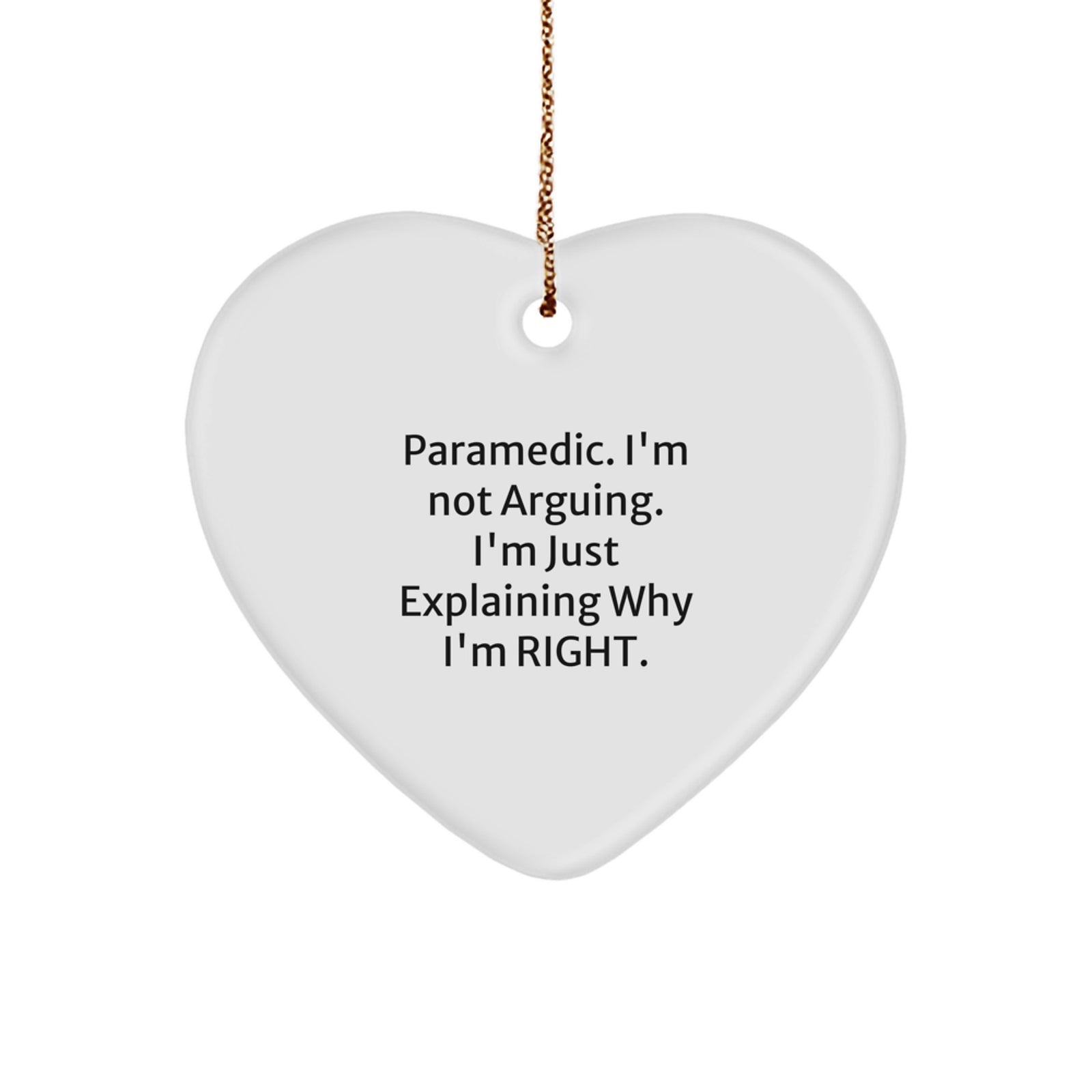 Funny Rescue Worker Gifts from Friends, Heart Ornament for Rescue Worker, Christmas Unique Gifts for Women - Image 1