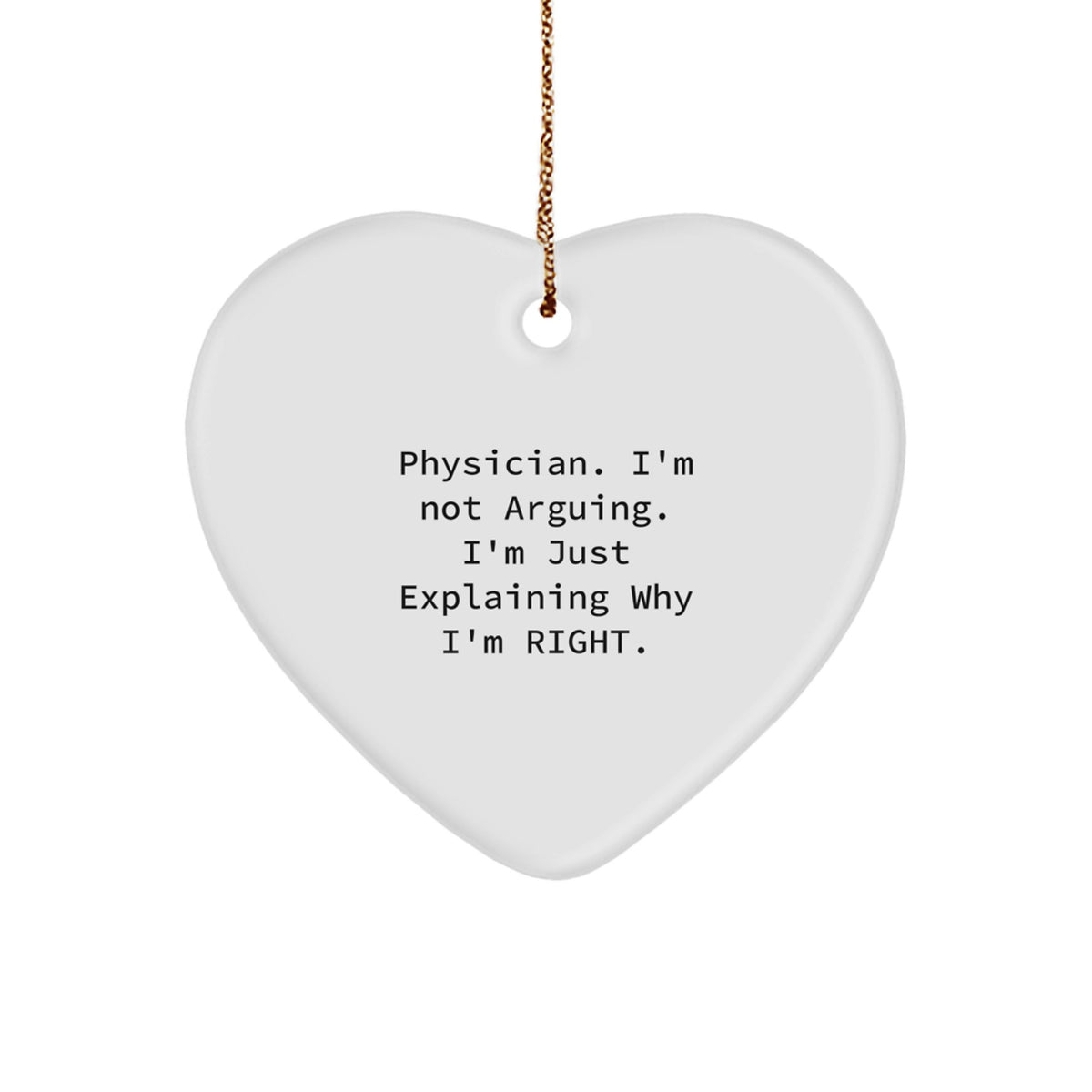 Physician Treasure Christmas Ornament for Family Gift - Image 1