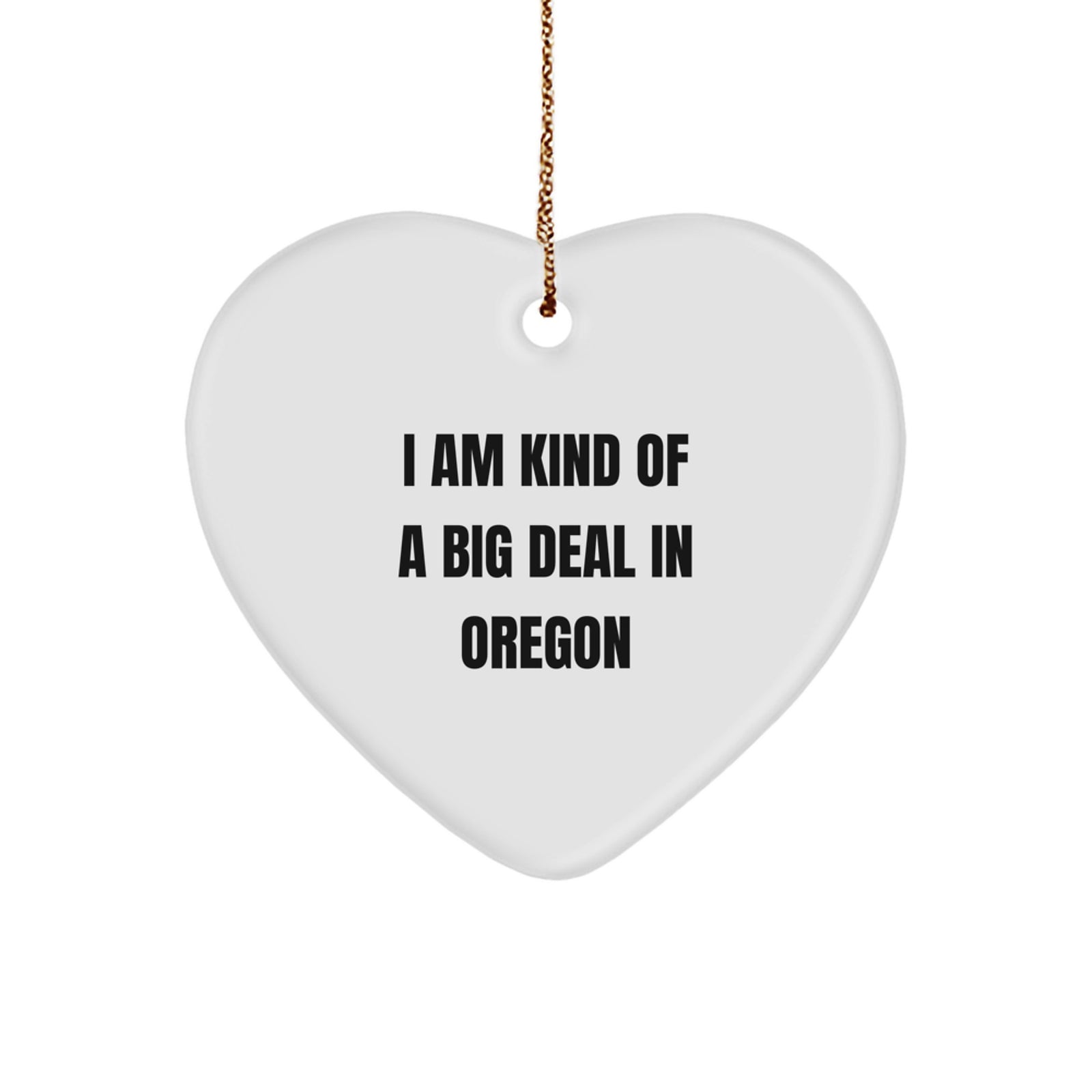 Oregon Gifts for Men, Women, or Friends - Funny Oregon Heart Ornament for Christmas Unique Gifts from Oregon - Image 1
