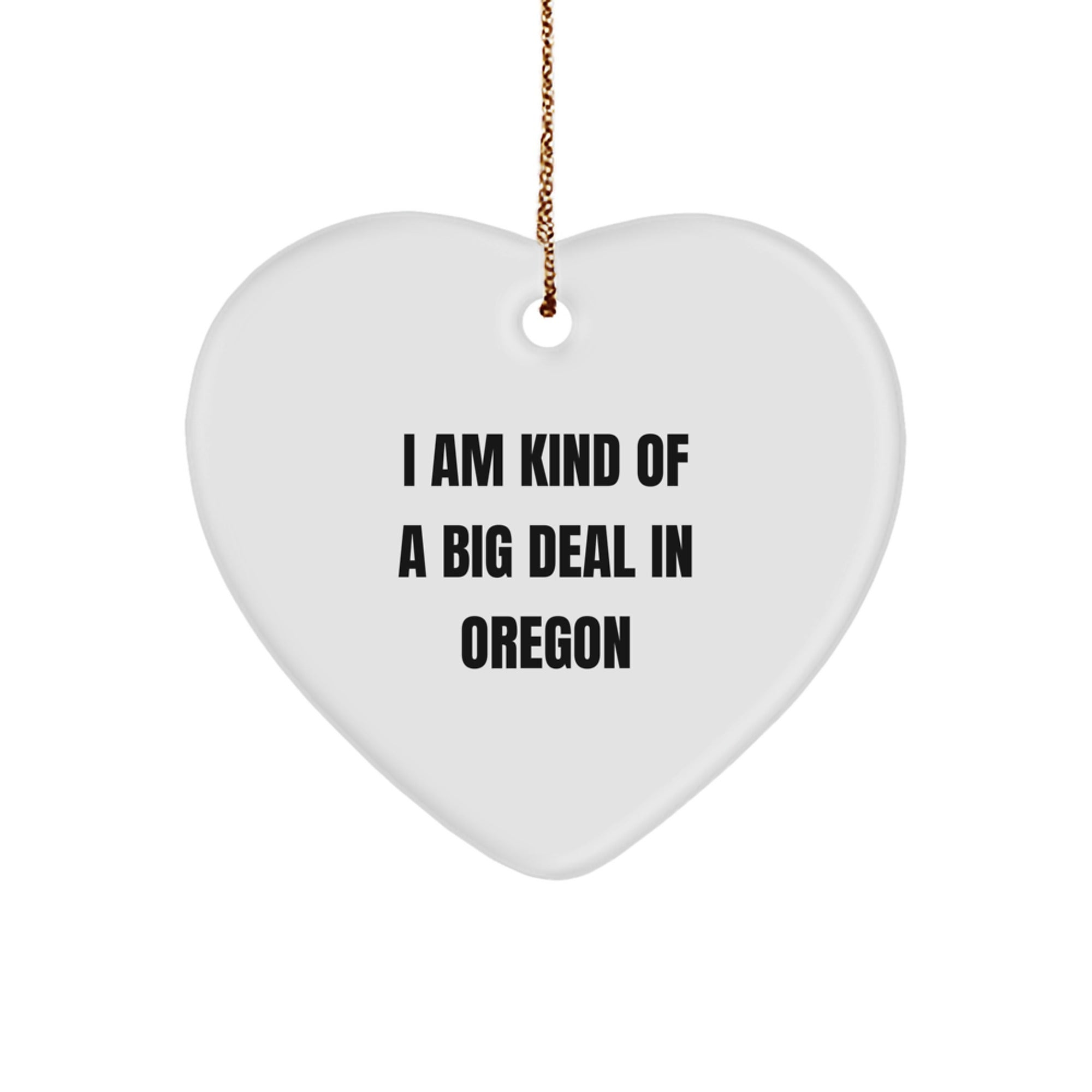 Oregon Gifts for Men, Women, or Friends - Funny Oregon Heart Ornament for Christmas Unique Gifts from Oregon - Image 1
