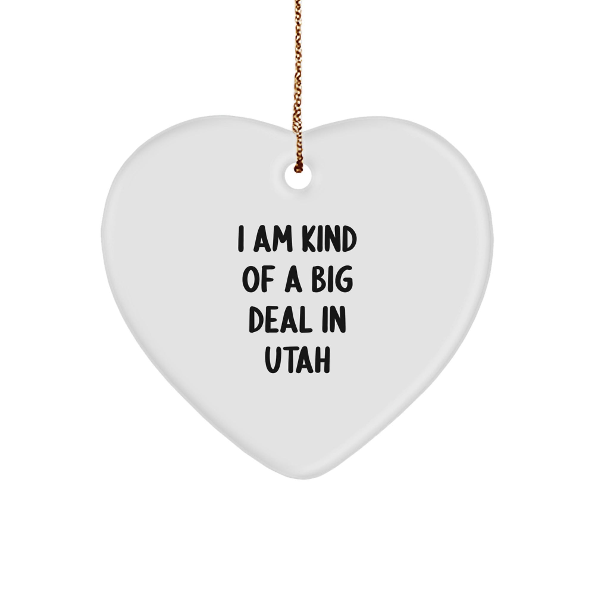 Utah Gifts from I Am Kind Of A Prime Selection In Utah - Funny Heart Ornament for Christmas - Image 1