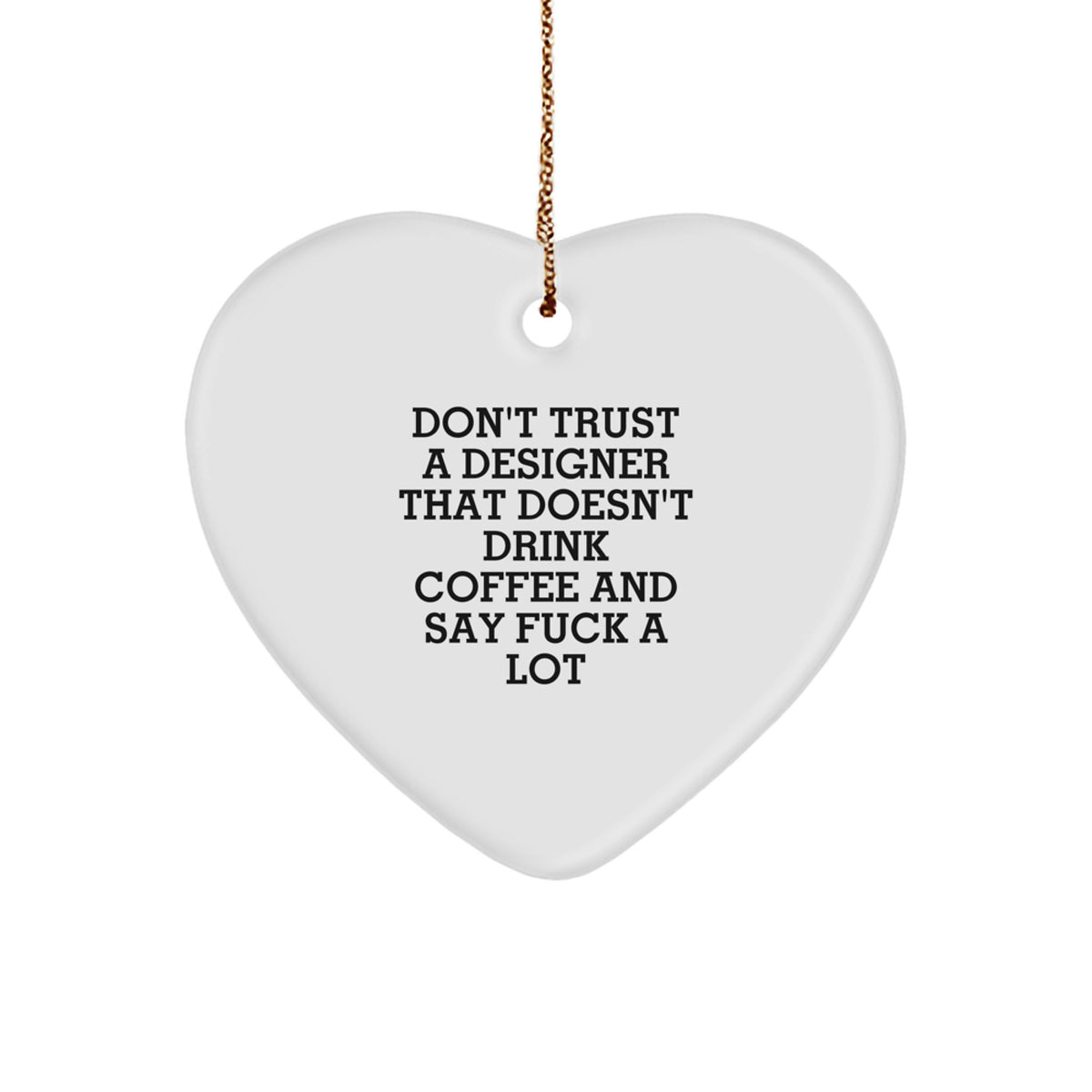 Funny Designer Gifts for Him - Heart Ornament, Perfect Christmas Unique Gifts from Men, Coffee Lovers, Best Friends - Image 1