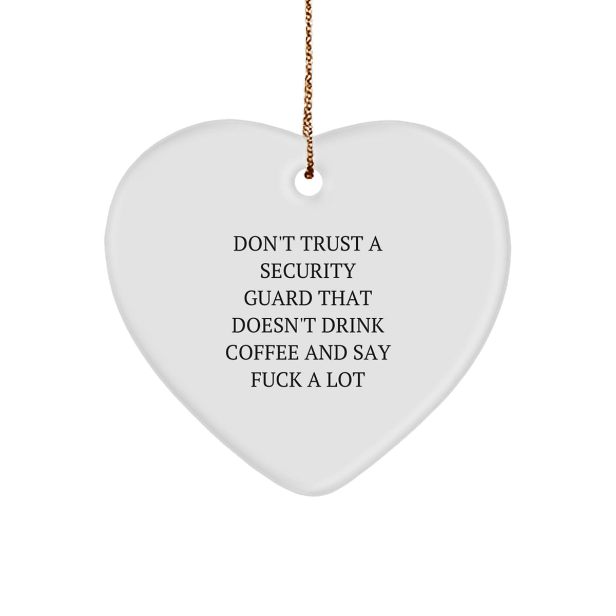 Funny Security Guard Heart Ornament Gifts from Coworkers for Christmas - Image 1