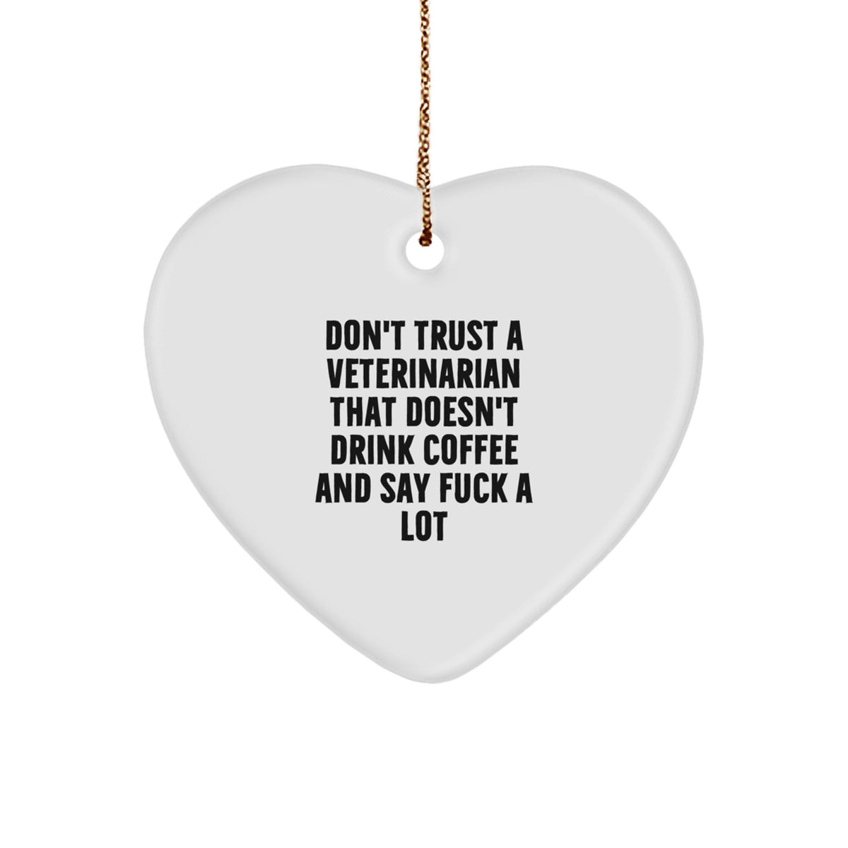 Funny Veterinarian Gifts from Men to Friends, Unique Heart Ornament for Veterinarian, Christmas Unique Gifts - Image 1