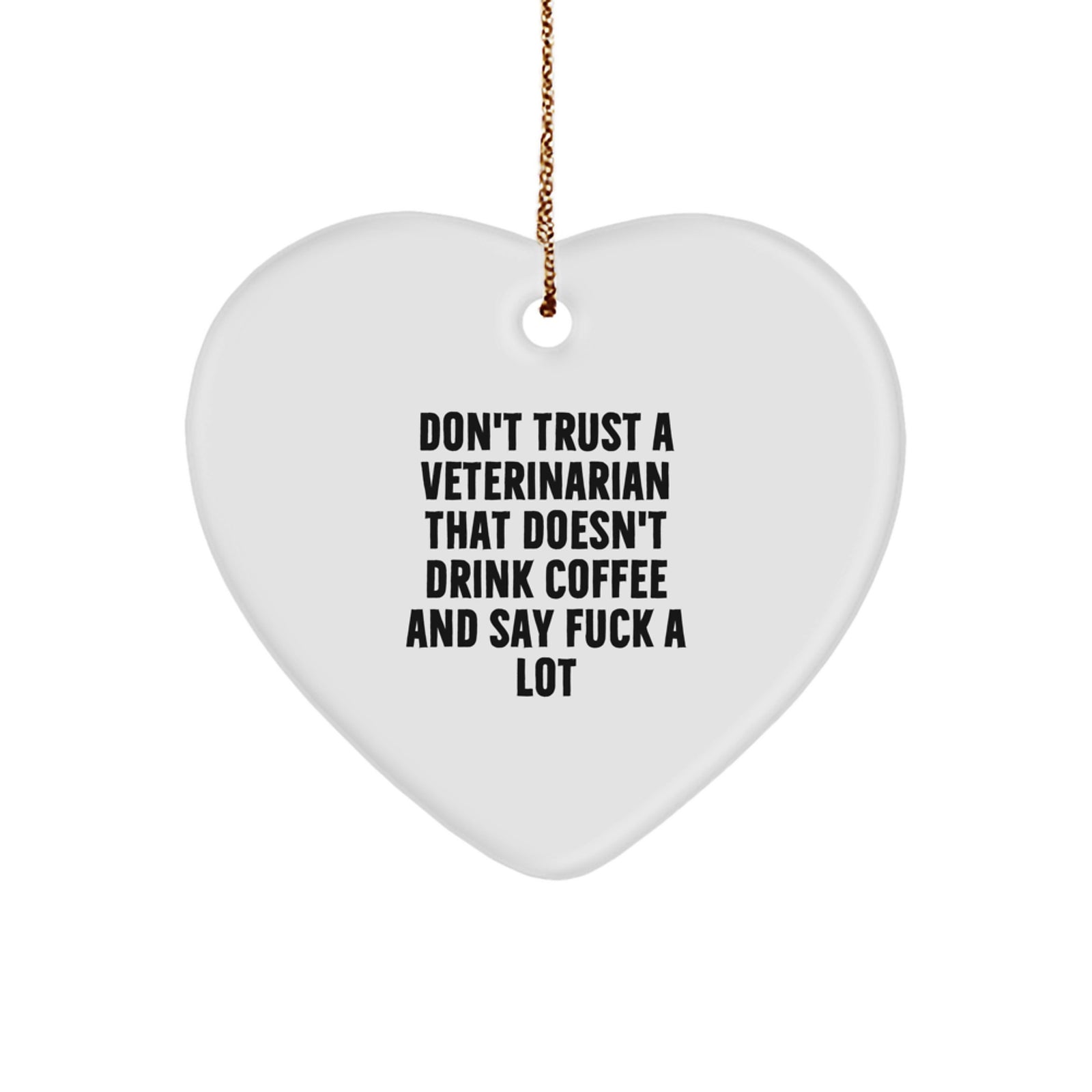 Funny Veterinarian Gifts from Men to Friends, Unique Heart Ornament for Veterinarian, Christmas Unique Gifts - Image 1