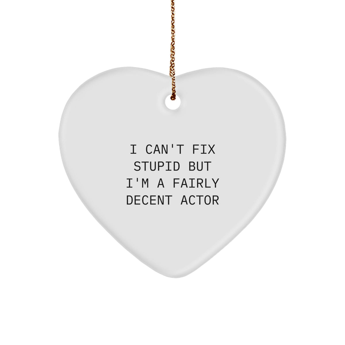 Funny Actor Heart Ornament Gifts from Men to Men for Actor Friends Christmas Unique - Image 1