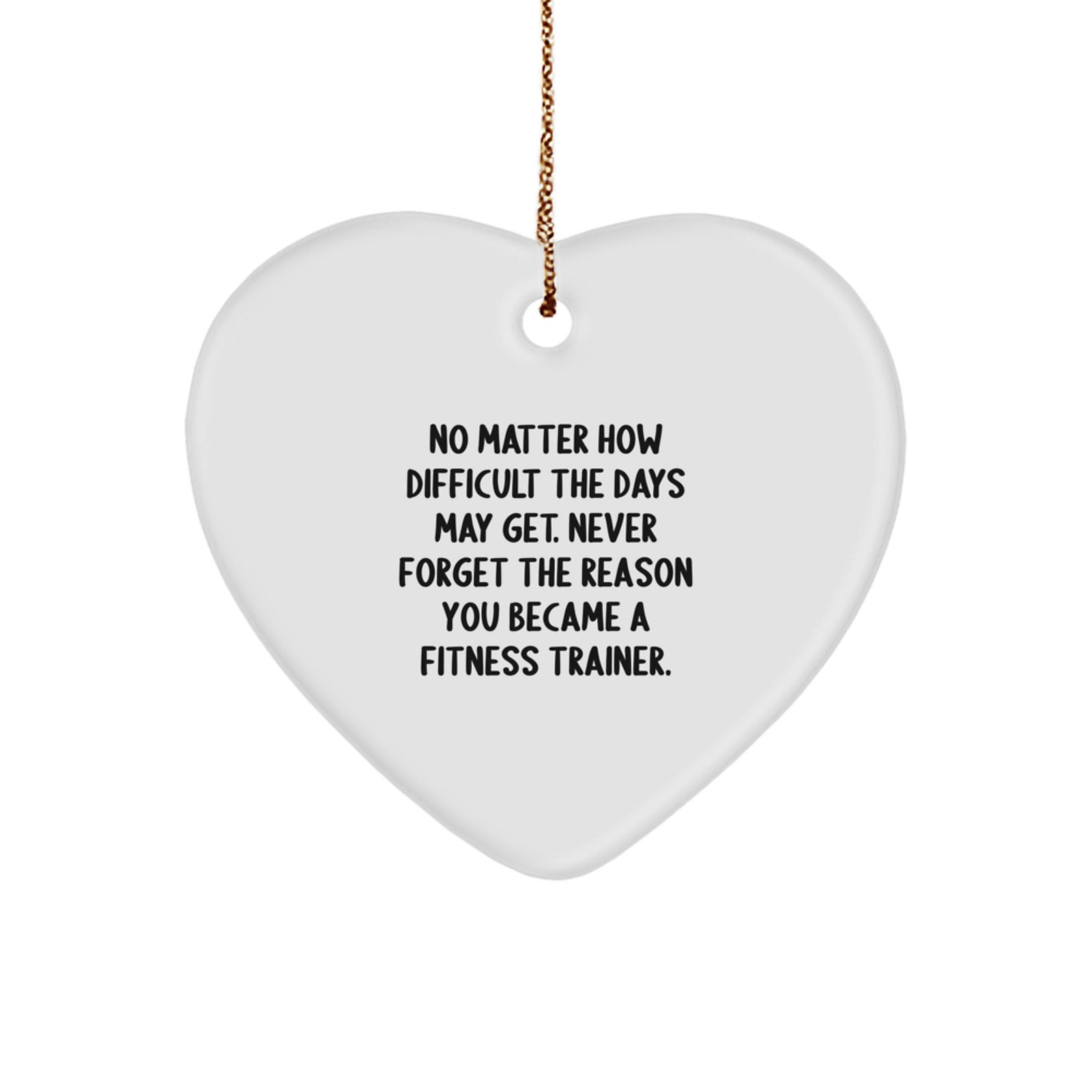Inspirational Fitness Trainer Heart Ornament Gifts from Family for Christmas Unique Decoration - Image 1