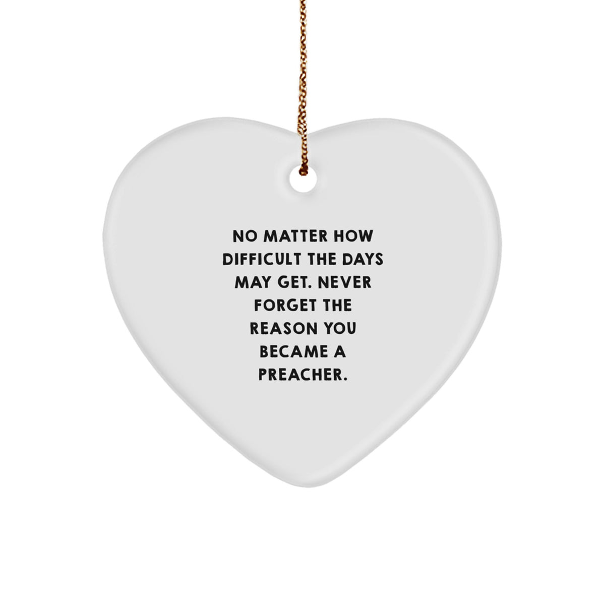 Preacher Heart Ornament for a Colleague Companion Christmas Gift - Image 1