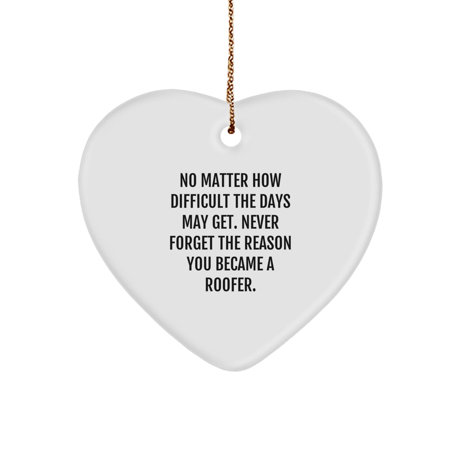 Roofer Heart Ornament Gifts from Men to Fellow Roofers at Christmas Unique Presents - Image 1