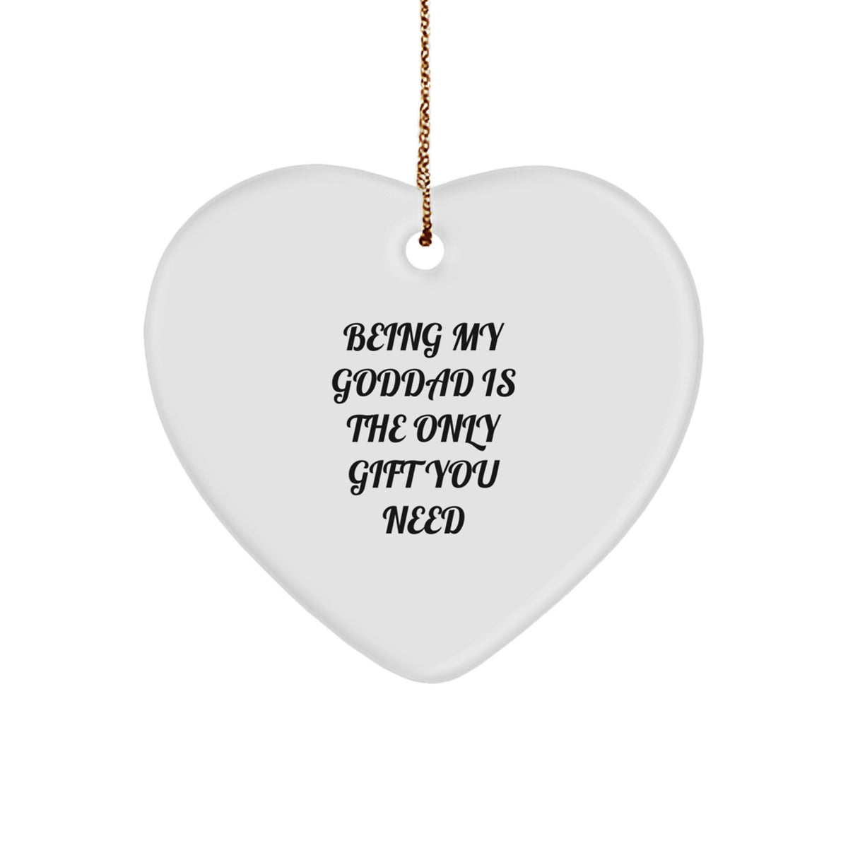 Funny Goddad Gifts from Men to Goddad - Heart Ornament for Christmas Unique Gifts - Image 1