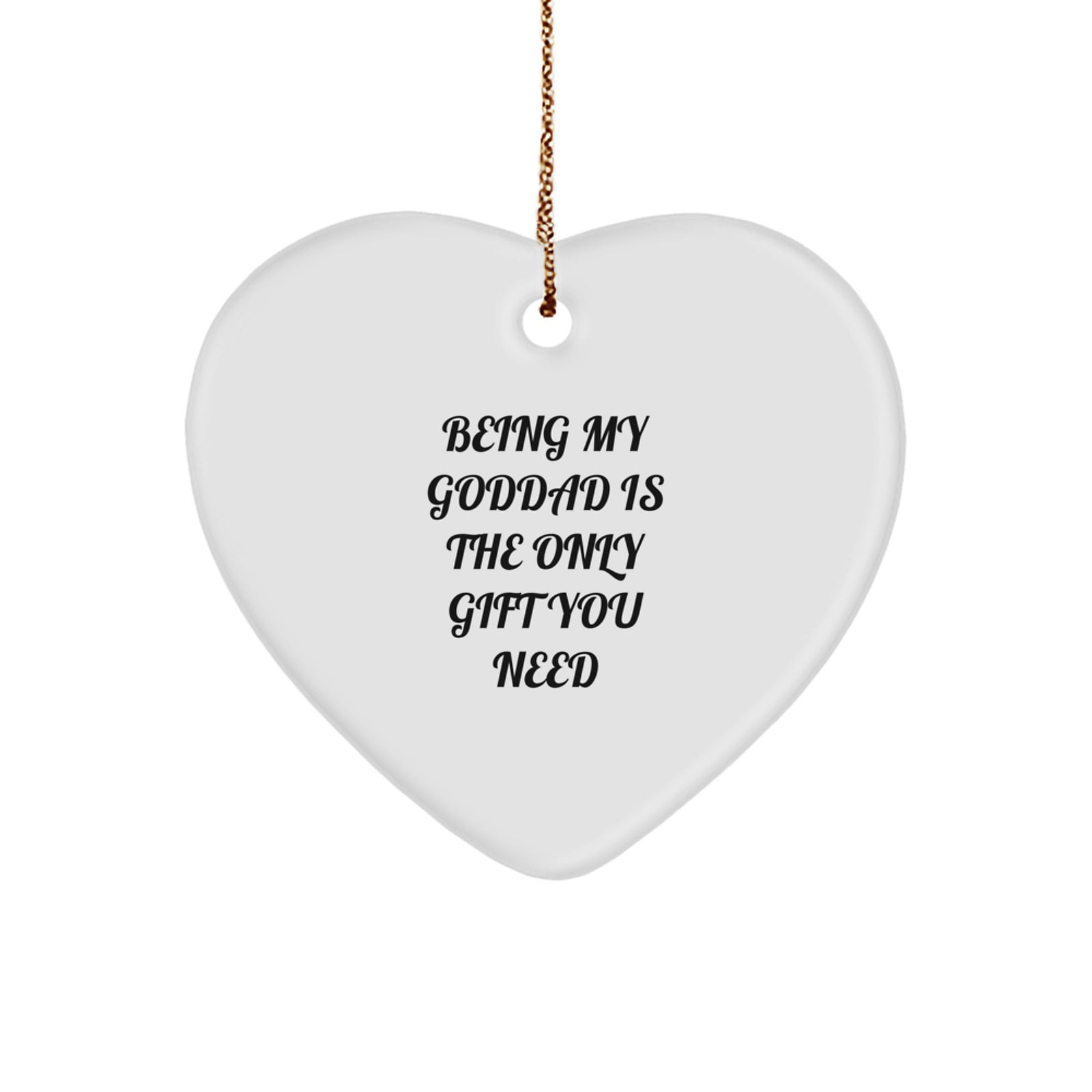 Funny Goddad Gifts from Men to Goddad - Heart Ornament for Christmas Unique Gifts - Image 1