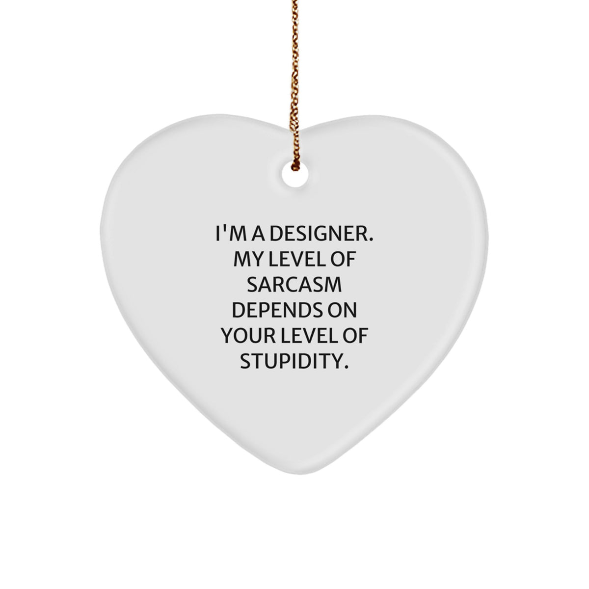 Designer Heart Ornament for Coworkers Idea Christmas Gift - Image 1