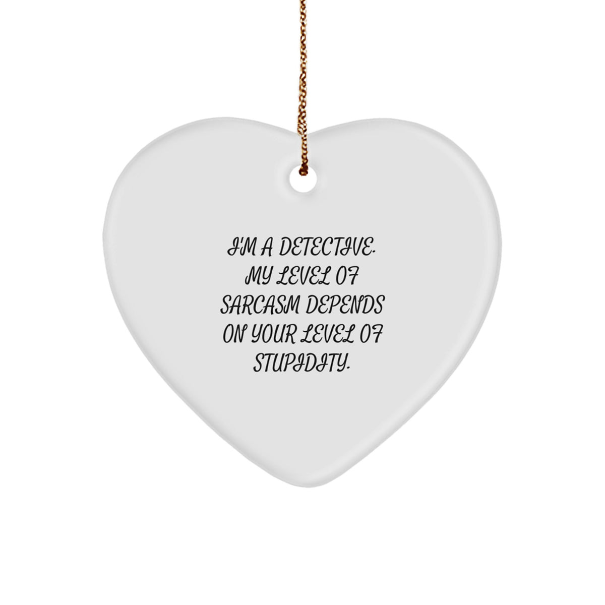 Funny Detective Heart Ornament Gifts from Men - Gifts for Detective Friends and Family at Christmas Unique Gifts - Image 1