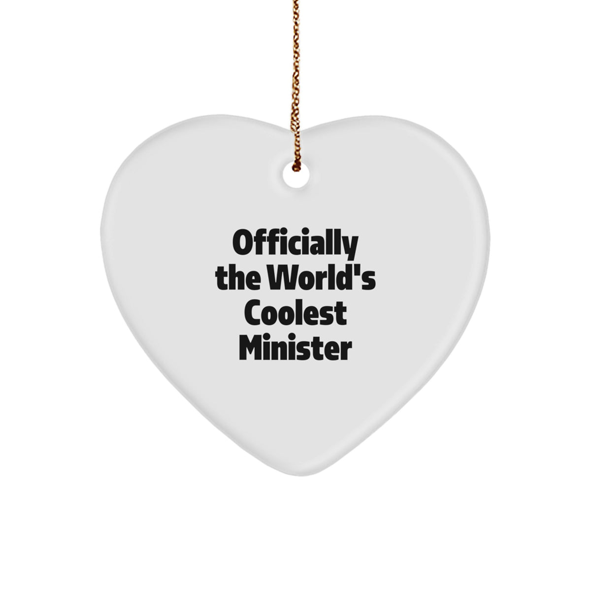 Minister Heart Ornament for a Best Friend Companion Christmas Gift - Image 1