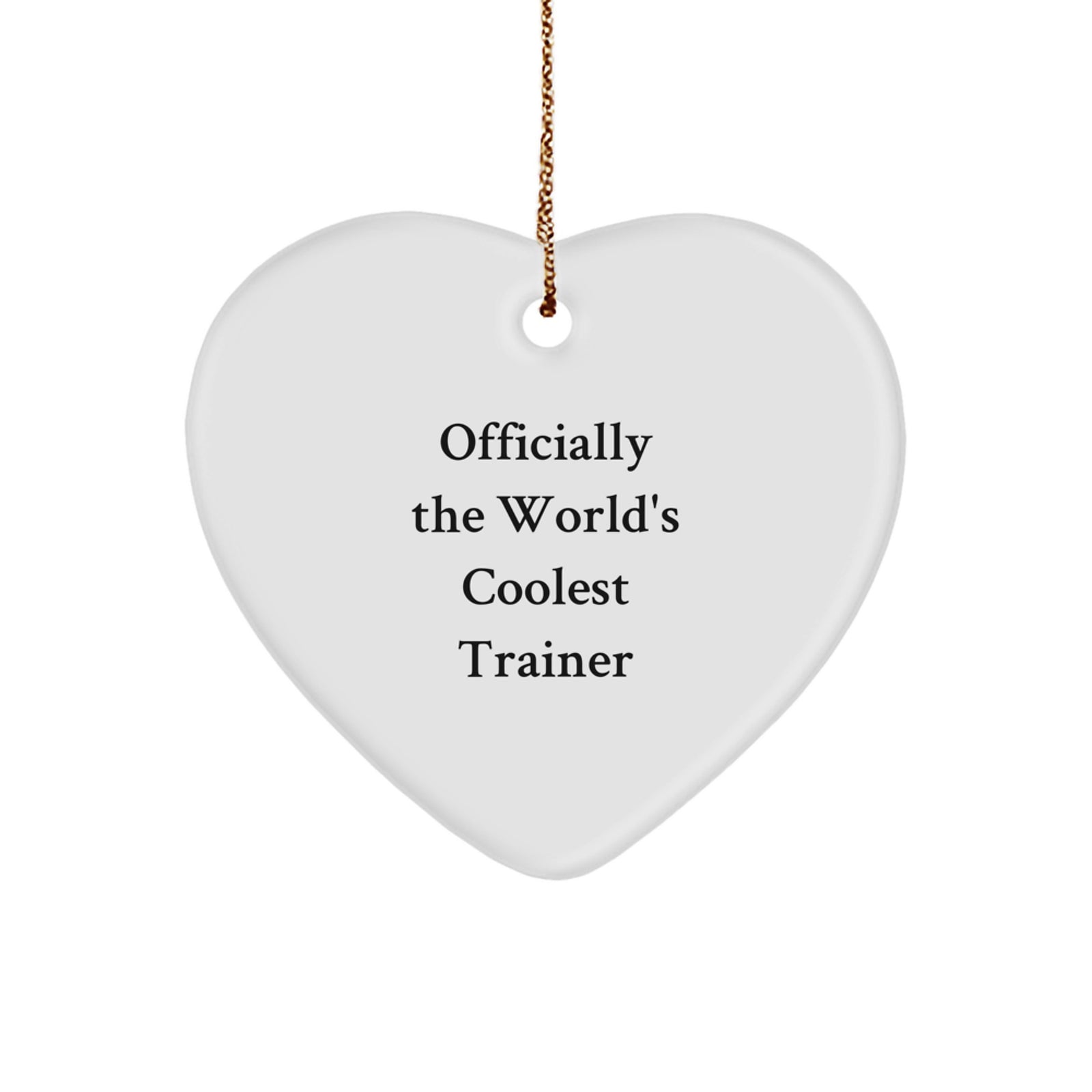 Funny Trainer Gifts, Heart Ornament for Christmas Unique Gifts from Men to Trainer Friends - Image 1