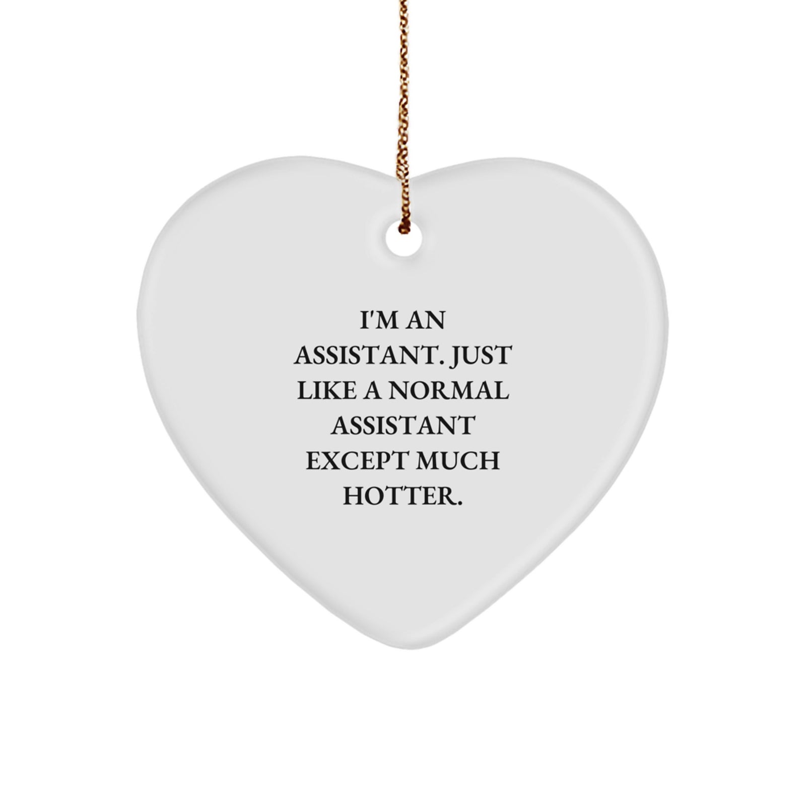 Funny Assistant Heart Ornament Gifts from Friends to Coworkers, 'I'm An Assistant...' - Image 1