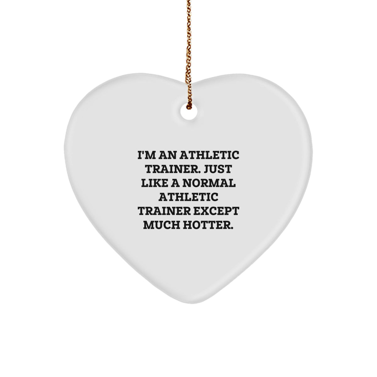 Athletic Trainer Gifts Funny Quote Heart Ornament Christmas Unique Presents from Friends and Family for Men Women Coworkers - Image 1