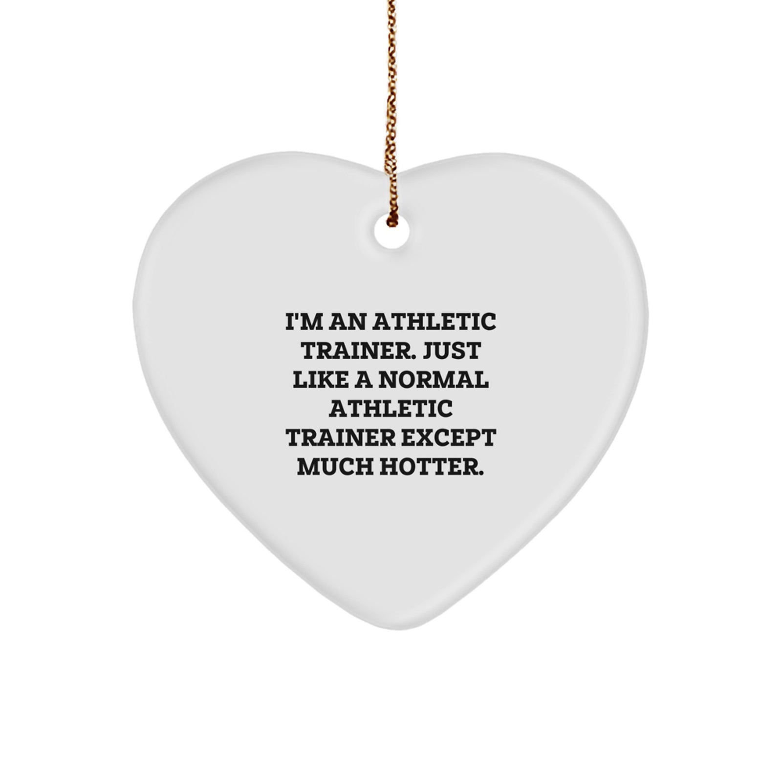Athletic Trainer Gifts Funny Quote Heart Ornament Christmas Unique Presents from Friends and Family for Men Women Coworkers - Image 1
