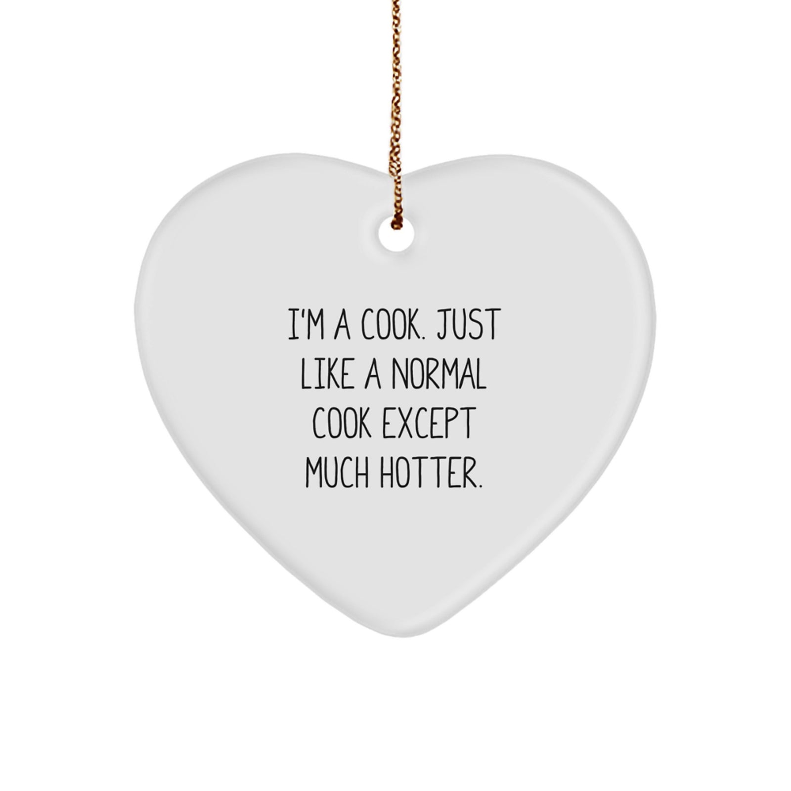 Funny Cook Heart Ornament Gifts from Men to Friends during Christmas - Image 1