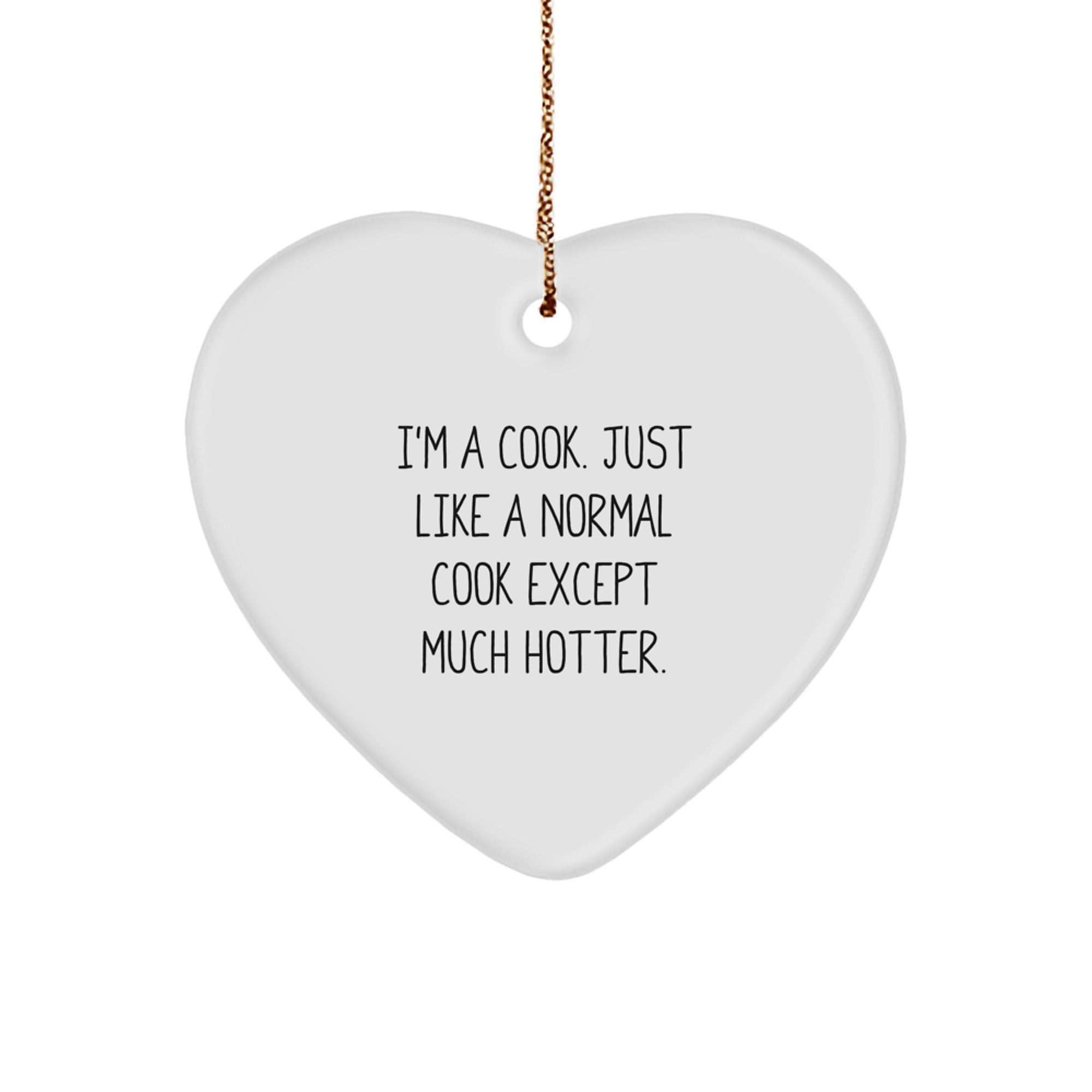 Funny Cook Heart Ornament Gifts from Men to Friends during Christmas - Image 1