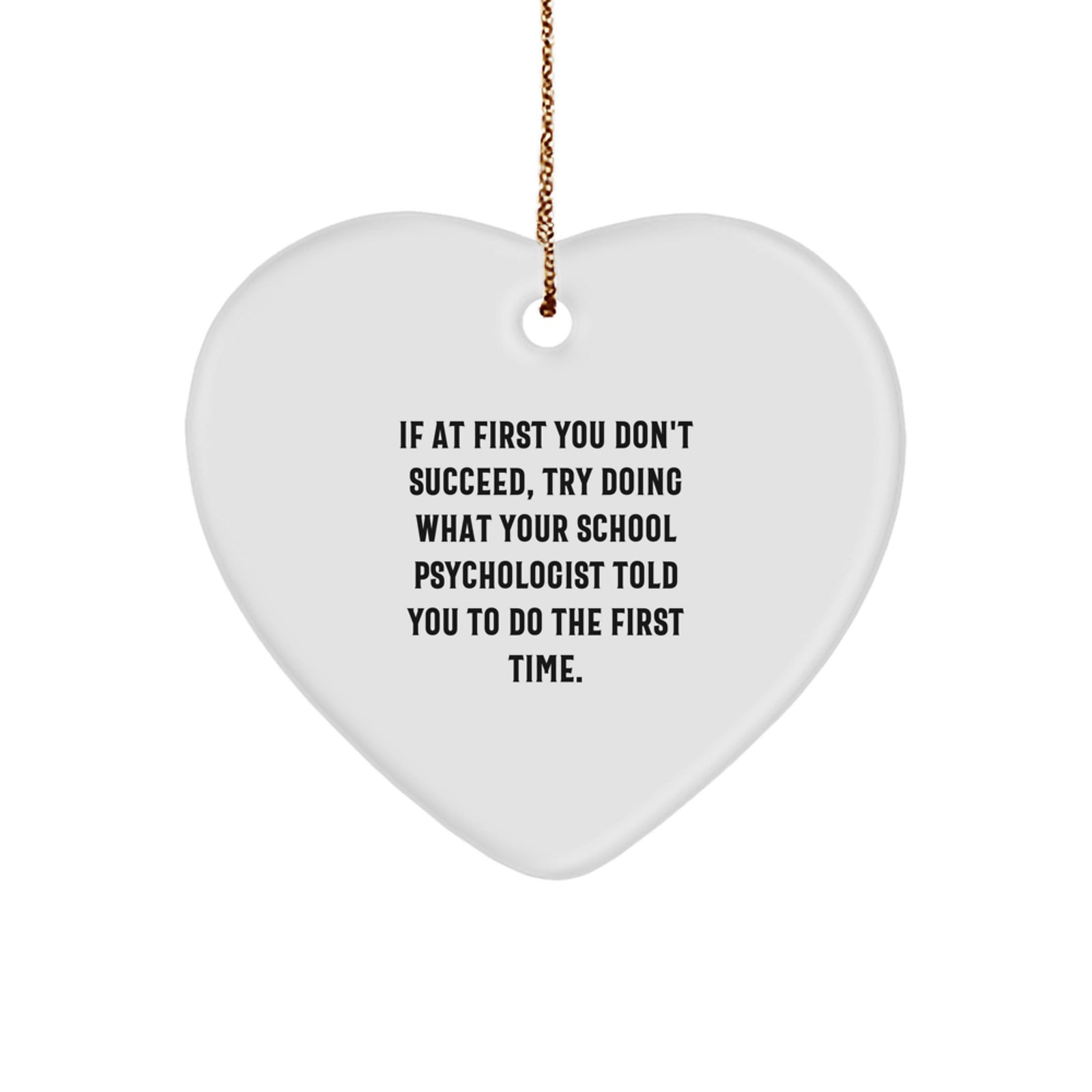 Funny School Psychologist Gift Ideas, If At First You Don't Succeed, Gifts from Men, Women, Friends, Coworkers, Family to School Psychologist on Christmas Unique Gifts - Image 1