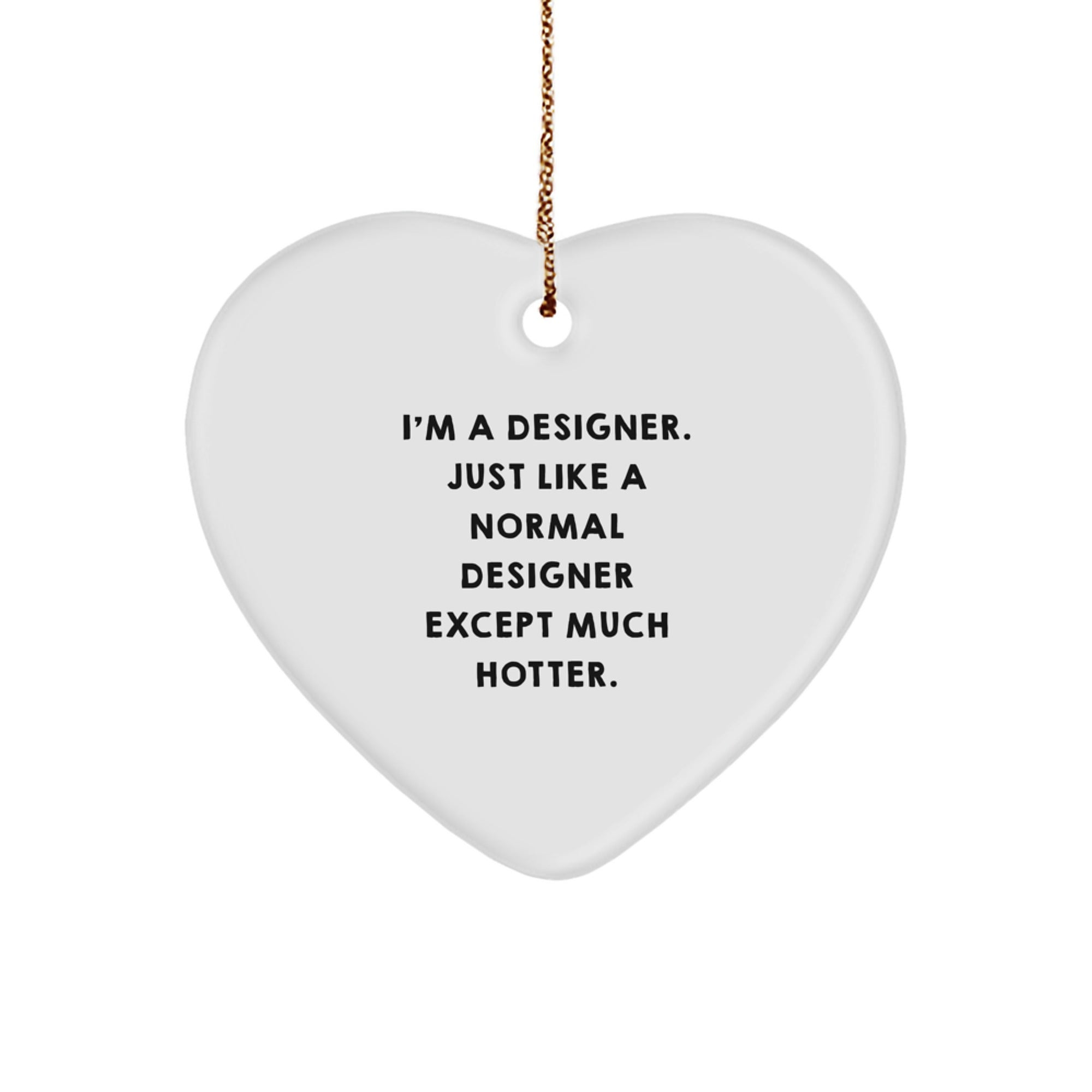 Funny Designer Heart Ornament Gifts from Men to Women, Friends, and Coworkers for Christmas - Image 1