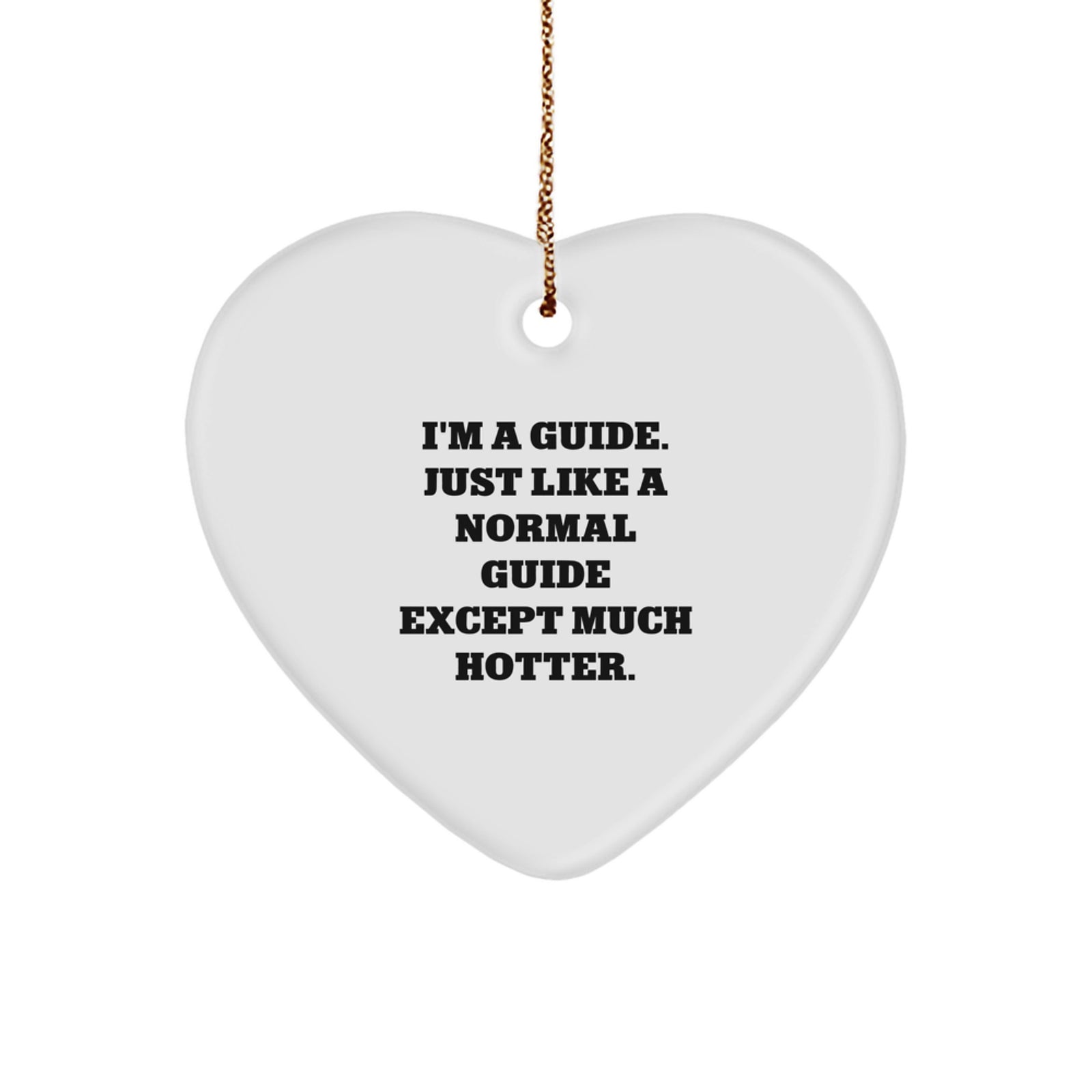 Funny Guide Gifts from Friends for Christmas Unique Heart Ornament, Guide Heart Decoration, Heart-Shaped Guide Gift for Men, Women, Coworkers, Family - Image 1