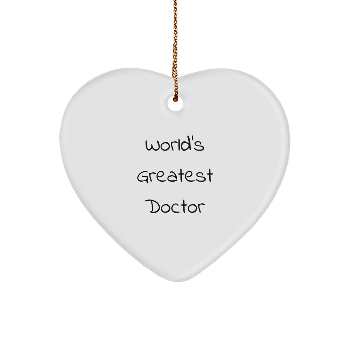 Doctor Keepsake Christmas Ornament for Him Gift World's Greatest Doctor - Image 1